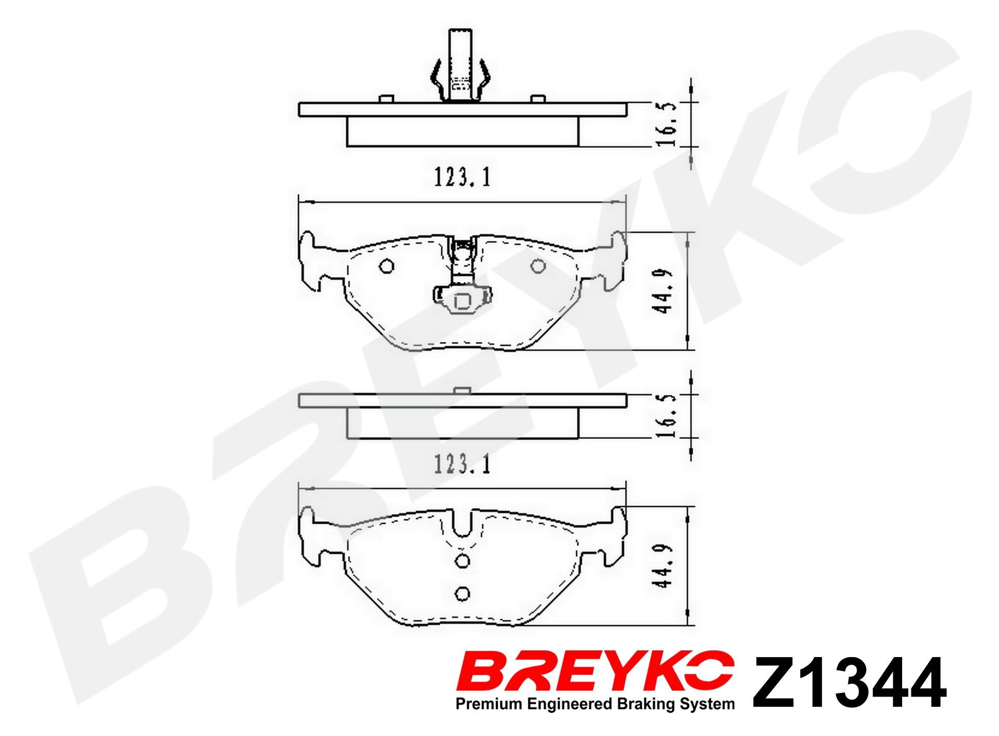 DAVID VASCO Z1344 BREYKO Kit pastiglie freno, Freno a disco