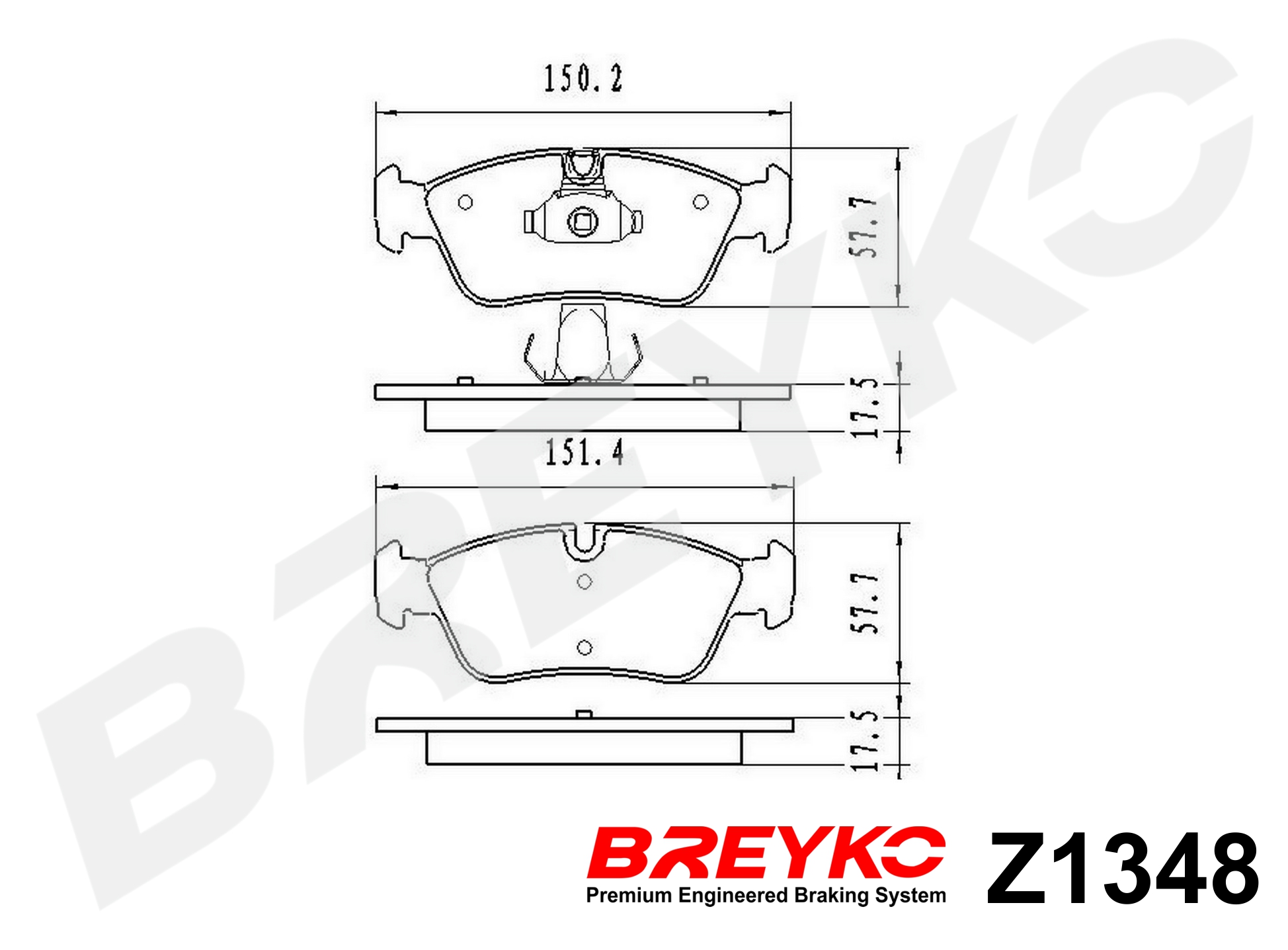 DAVID VASCO Z1348 BREYKO Kit pastiglie freno, Freno a disco