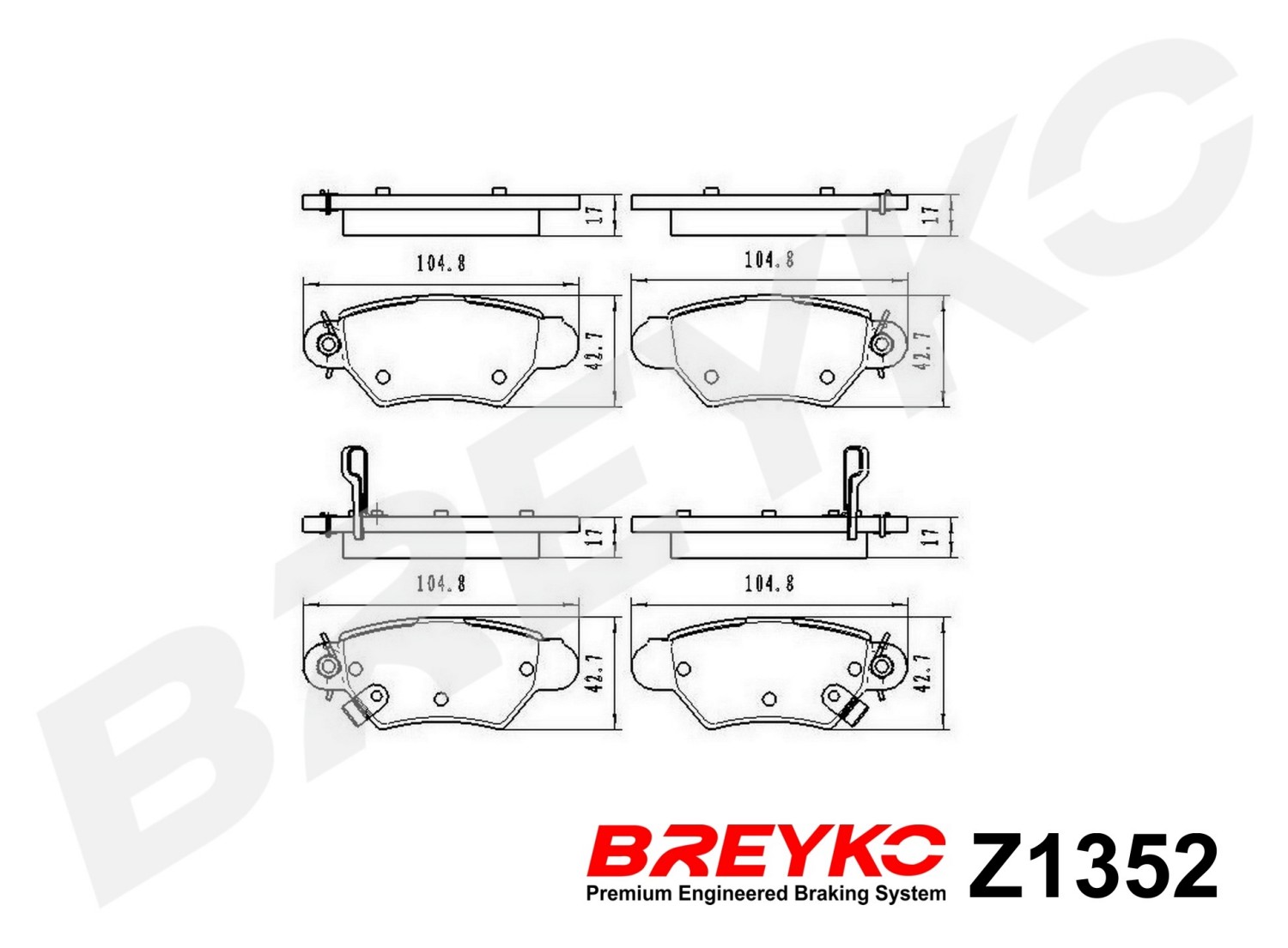 DAVID VASCO Z1352 BREYKO Kit pastiglie freno, Freno a disco