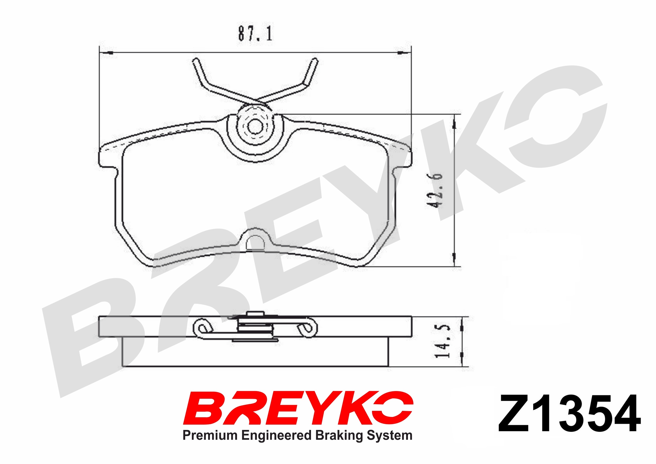 DAVID VASCO Z1354 BREYKO Kit pastiglie freno, Freno a disco