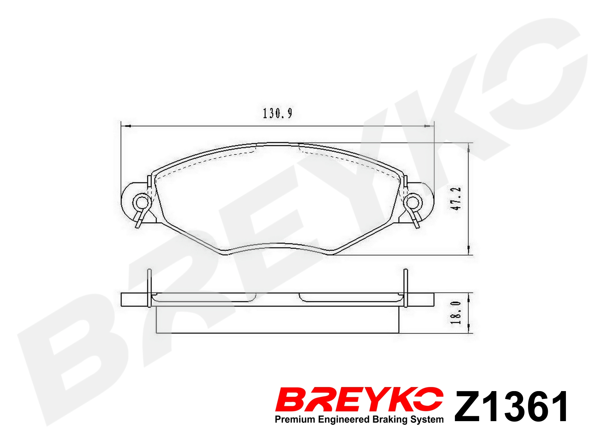 DAVID VASCO Z1361 BREYKO Kit pastiglie freno, Freno a disco