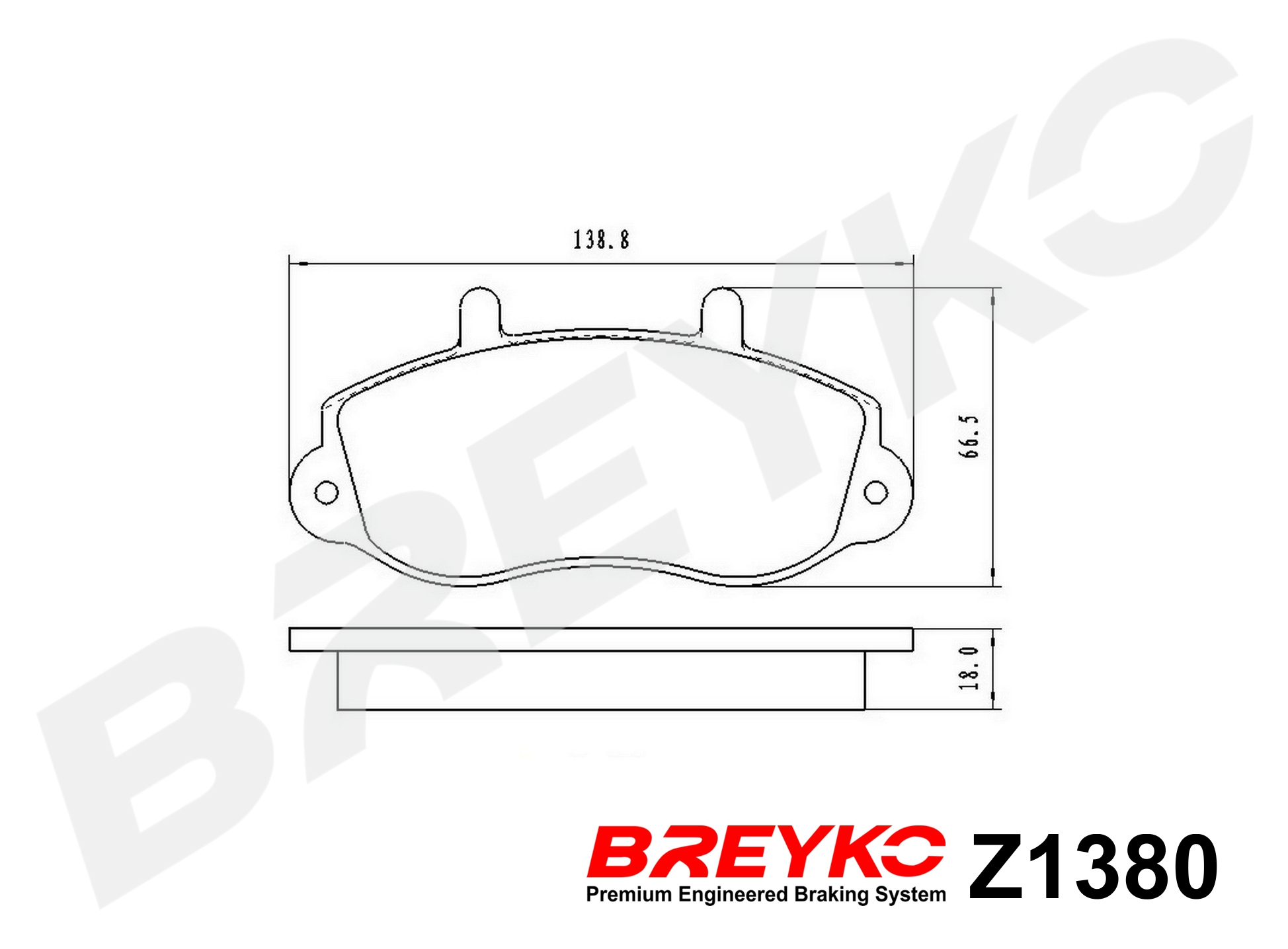 DAVID VASCO Z1380 BREYKO Kit pastiglie freno, Freno a disco