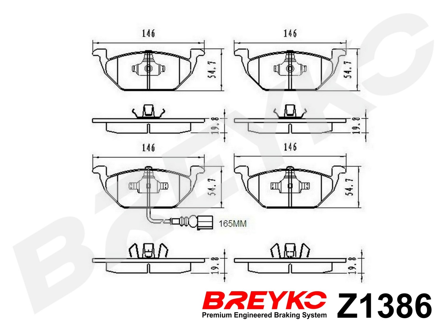DAVID VASCO Z1386 BREYKO Brake Pad Set, disc brake