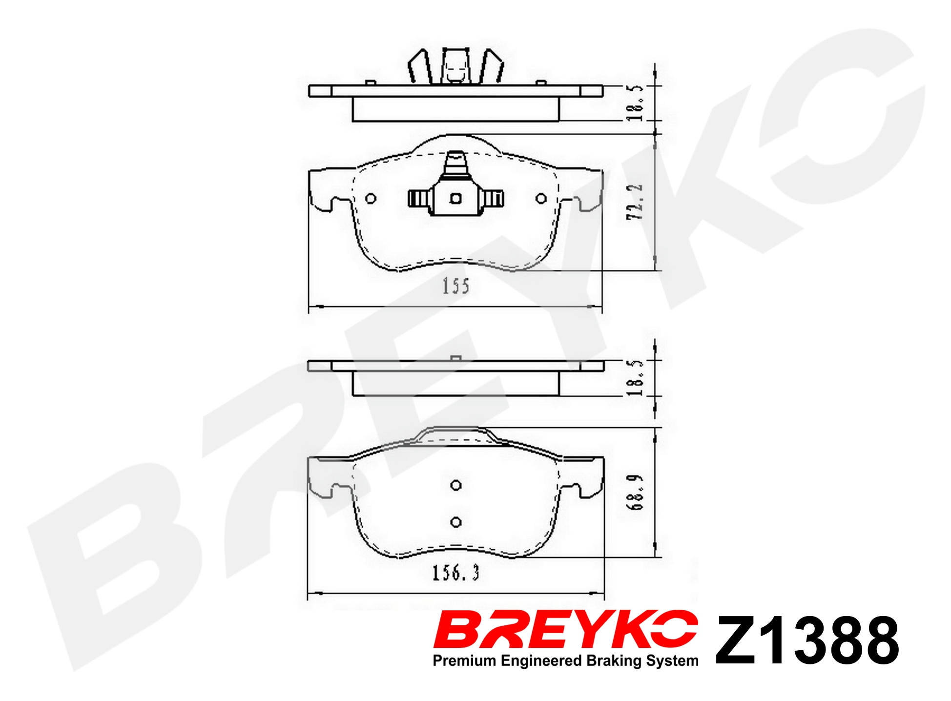 DAVID VASCO Z1388 BREYKO Brake Pad Set, disc brake