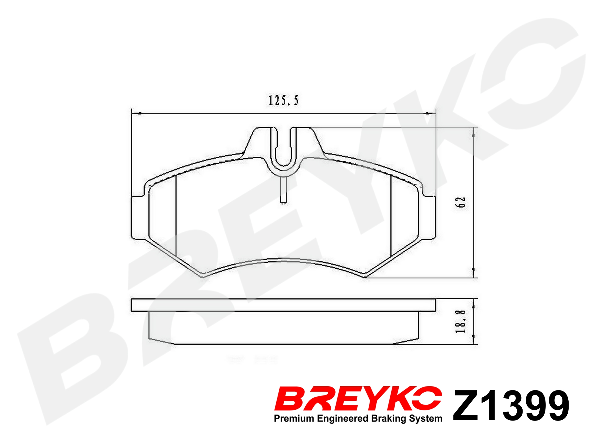 DAVID VASCO Z1399 BREYKO Brake Pad Set, disc brake