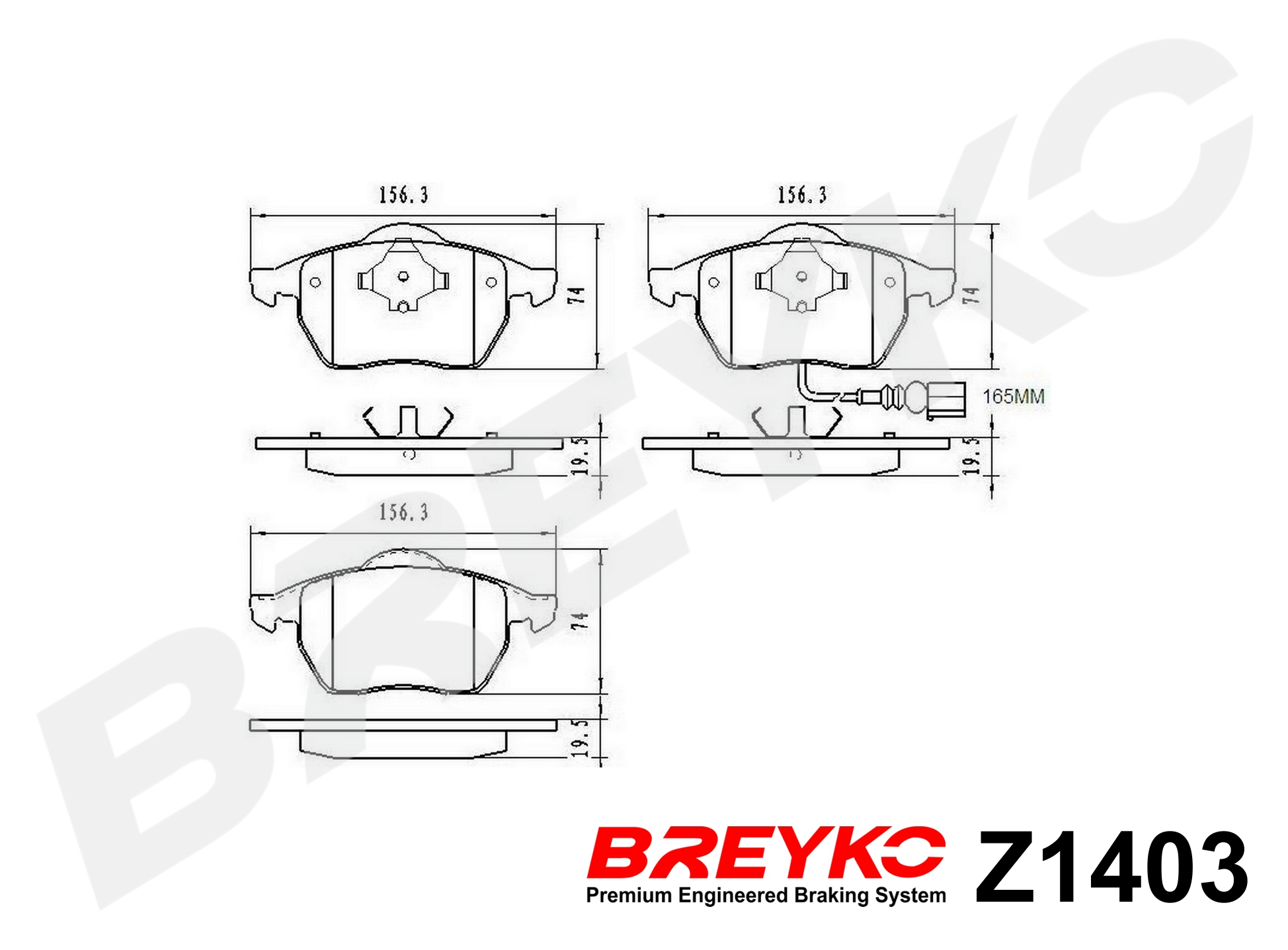 DAVID VASCO Z1403 BREYKO Brake Pad Set, disc brake