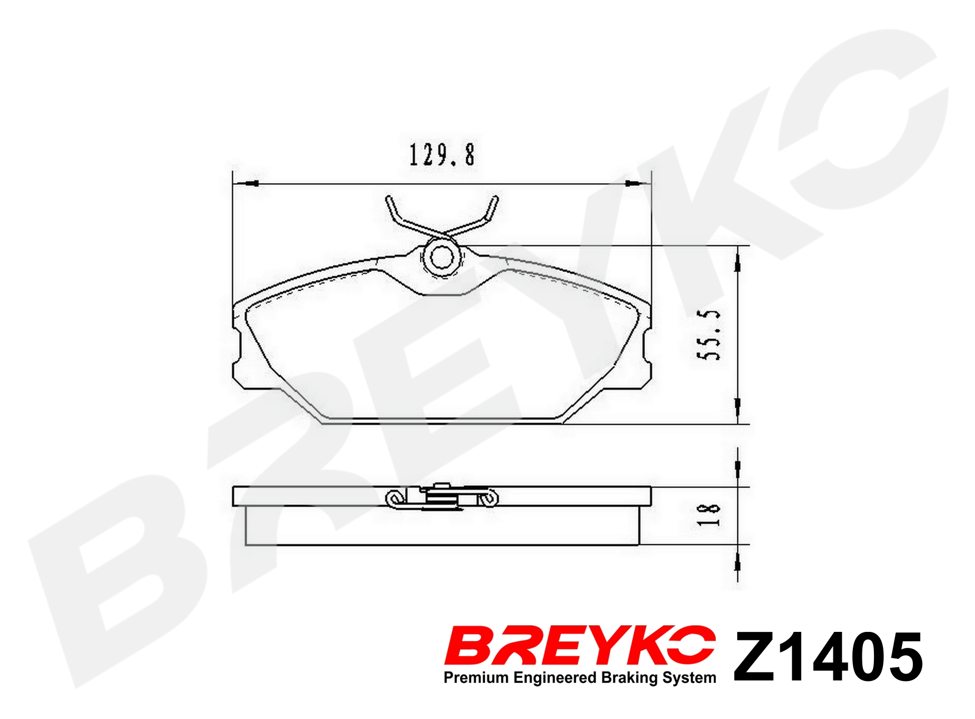 DAVID VASCO Z1405 BREYKO Brake Pad Set, disc brake