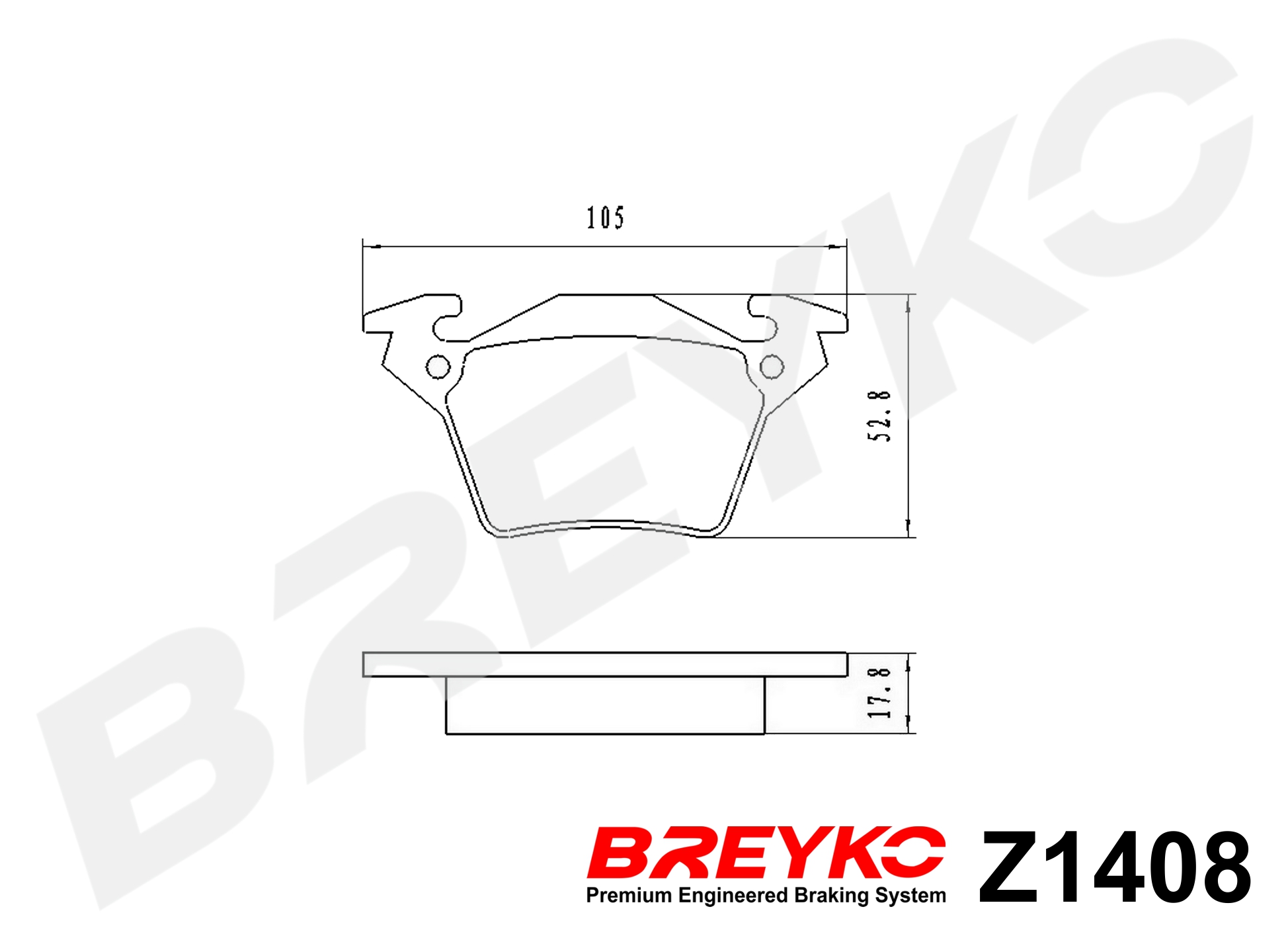 DAVID VASCO Z1408 BREYKO Brake Pad Set, disc brake