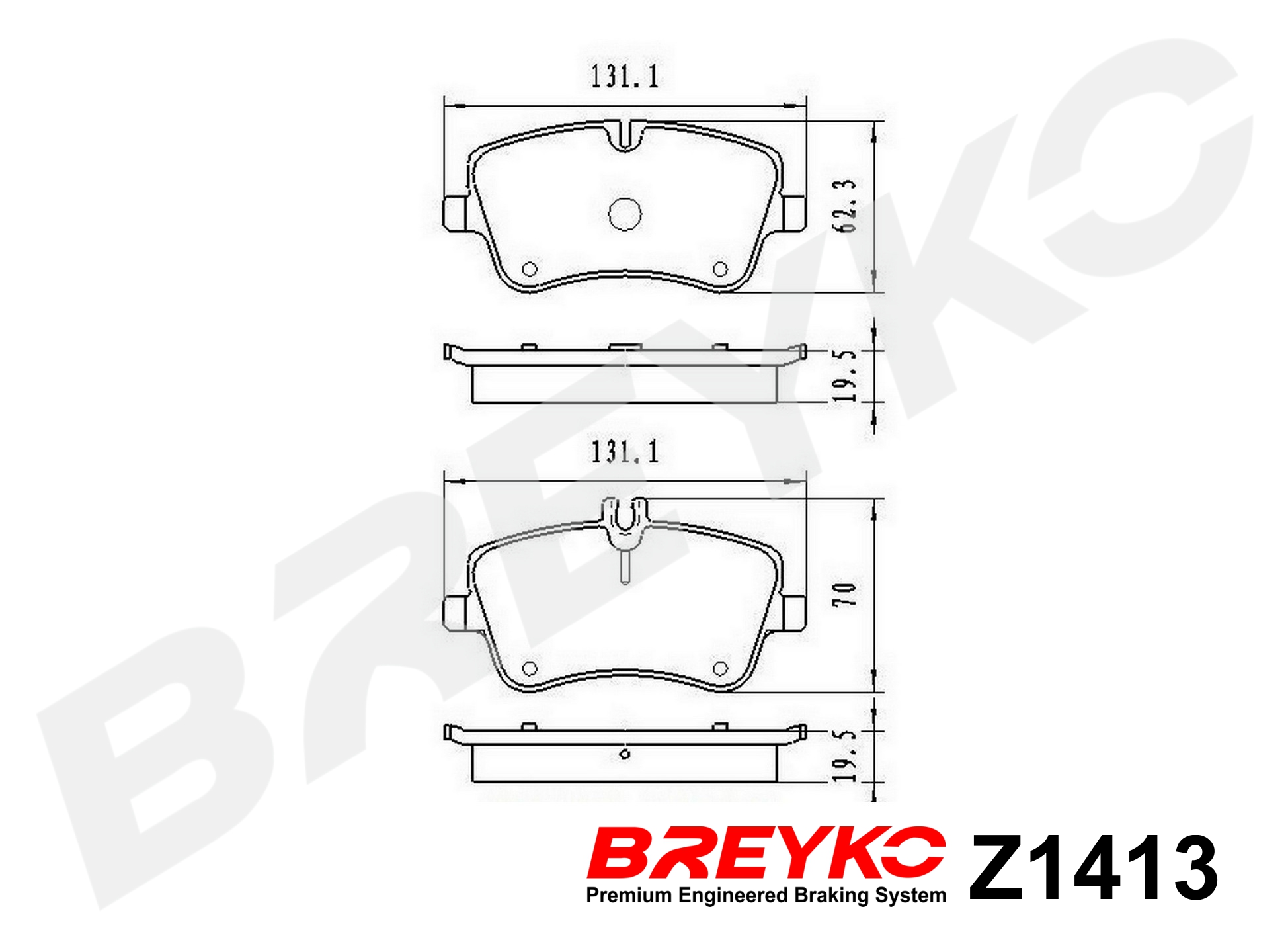 DAVID VASCO Z1413 BREYKO Brake Pad Set, disc brake