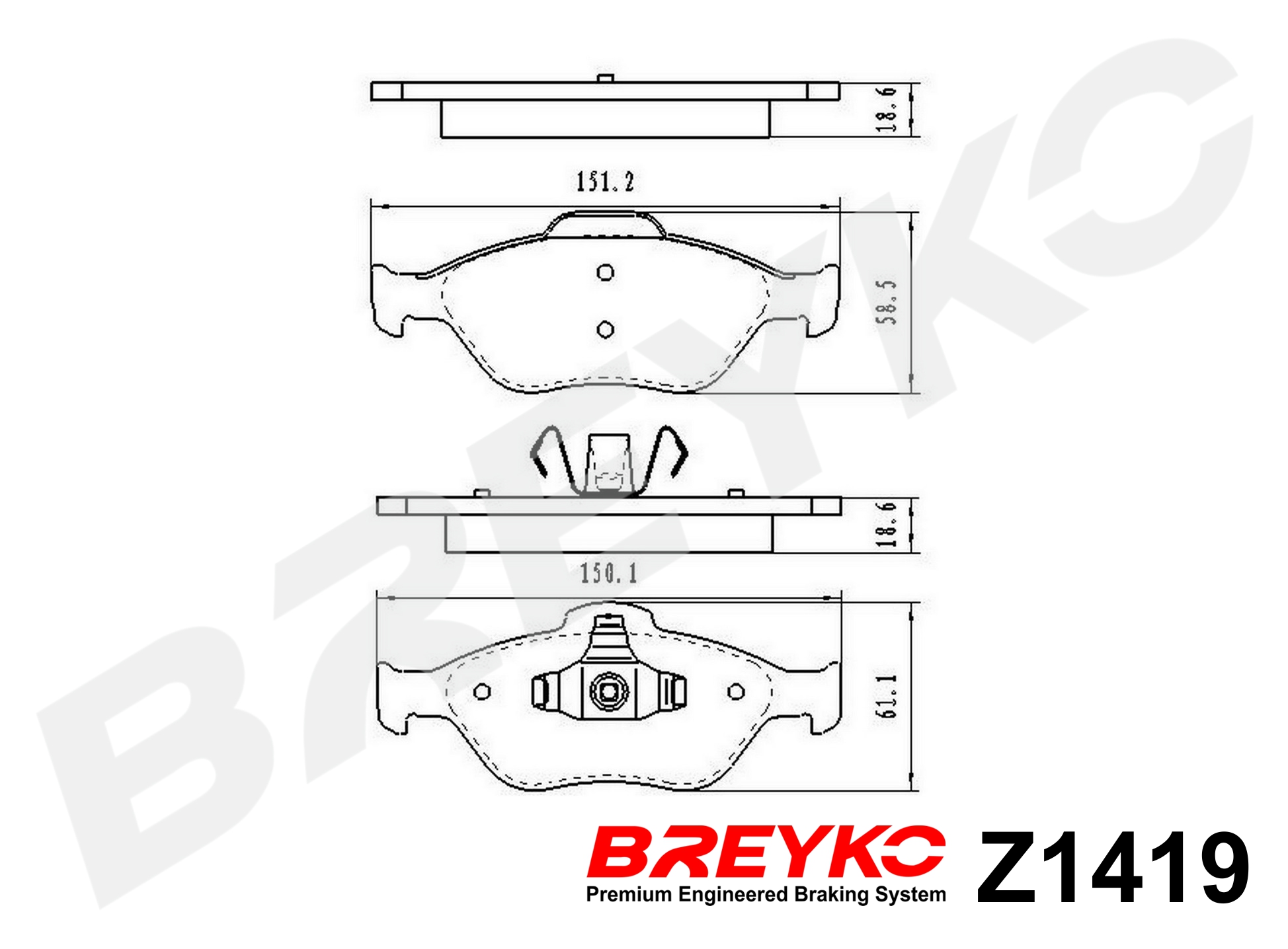 DAVID VASCO Z1419 BREYKO Brake Pad Set, disc brake