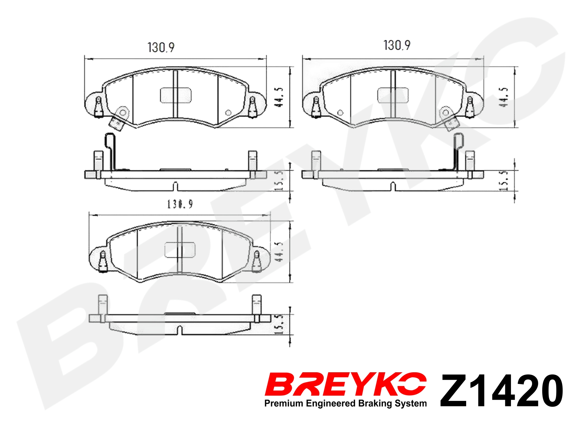 DAVID VASCO Z1420 BREYKO Brake Pad Set, disc brake