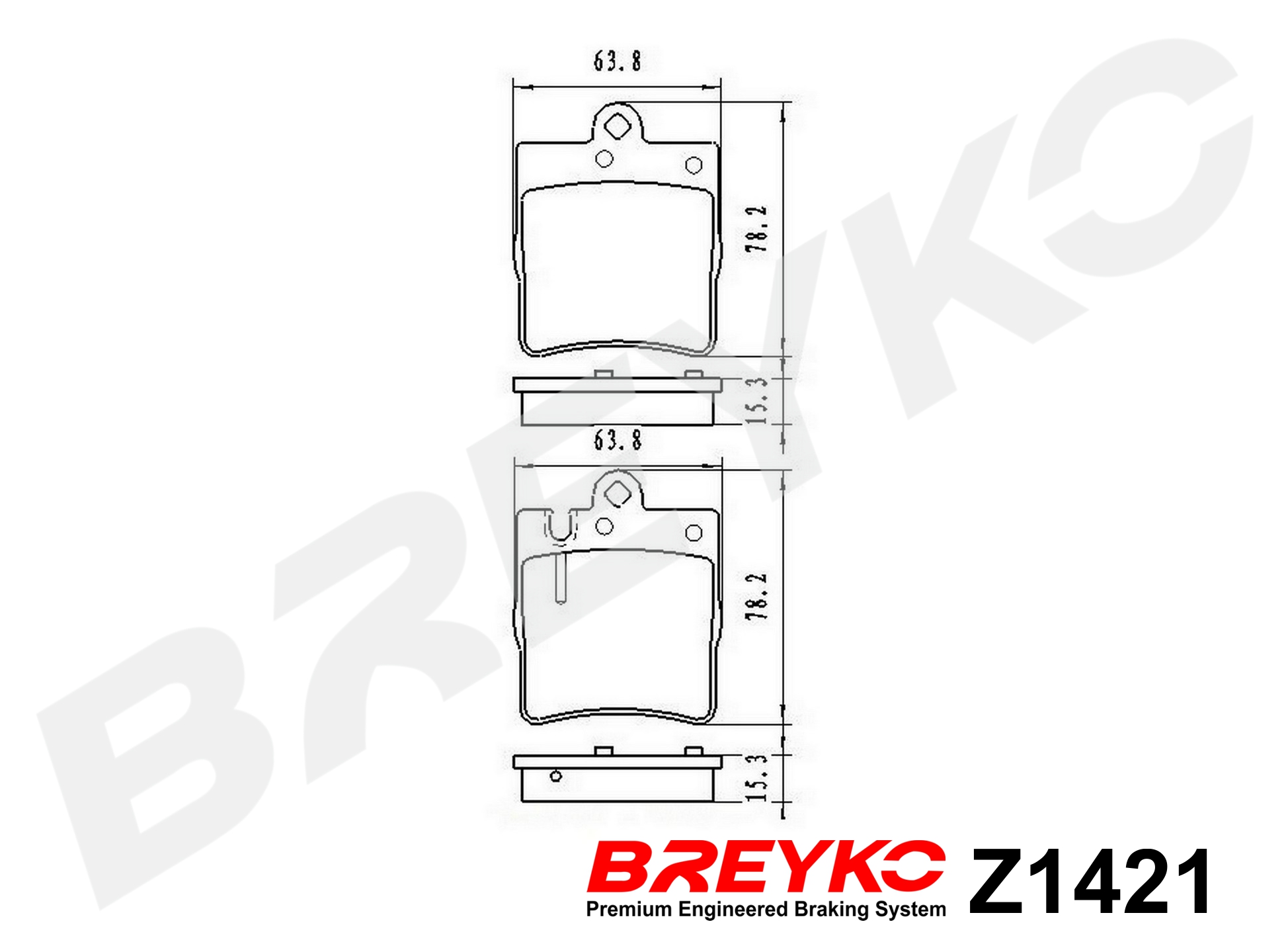 DAVID VASCO Z1421 BREYKO Brake Pad Set, disc brake