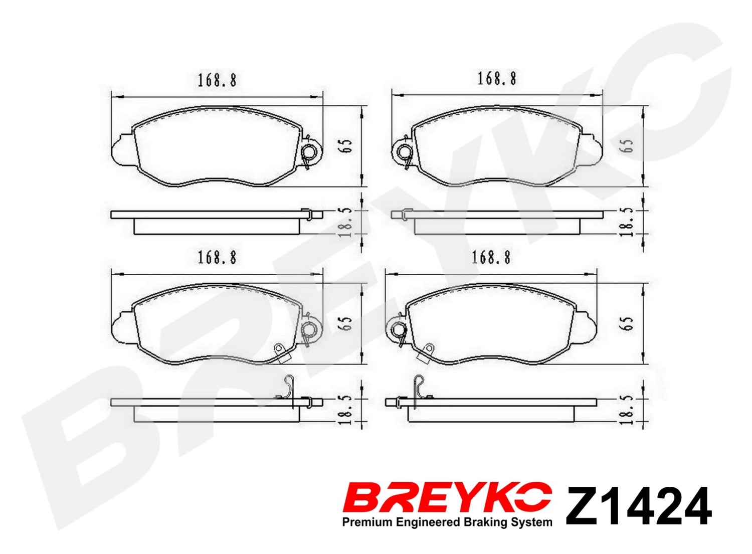 DAVID VASCO Z1424 BREYKO Brake Pad Set, disc brake