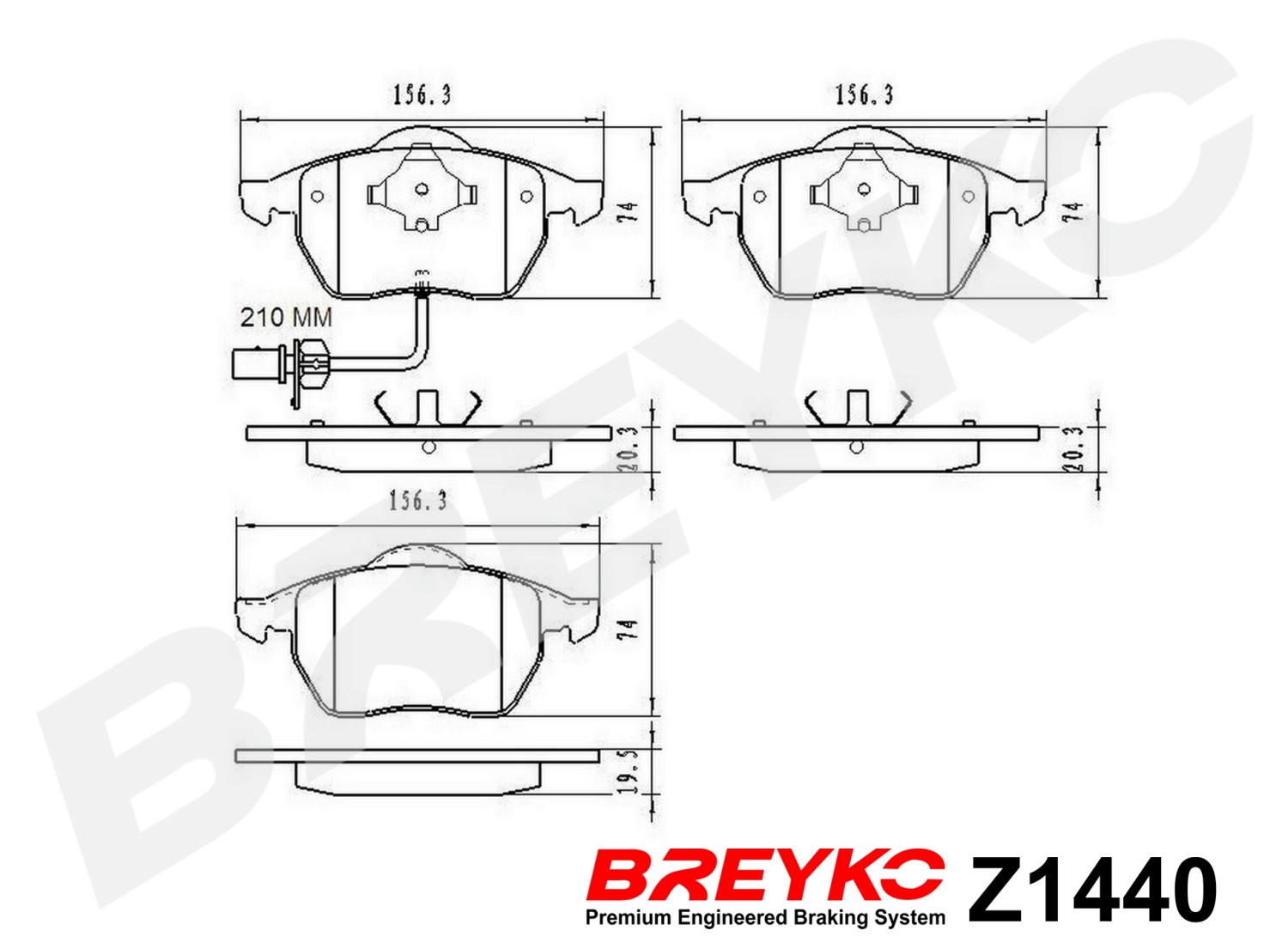 DAVID VASCO Z1440 BREYKO Brake Pad Set, disc brake