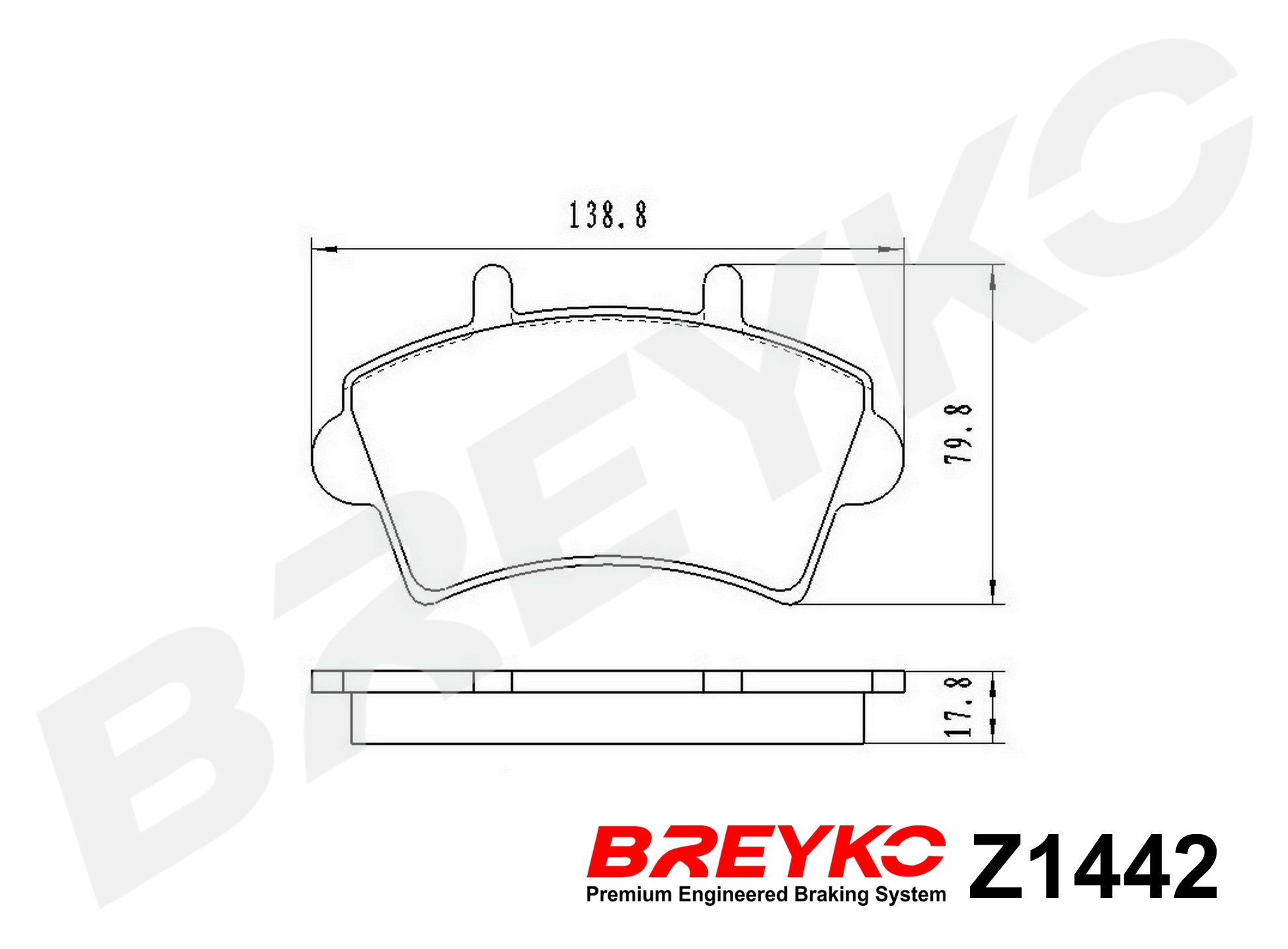 DAVID VASCO Z1442 BREYKO Brake Pad Set, disc brake