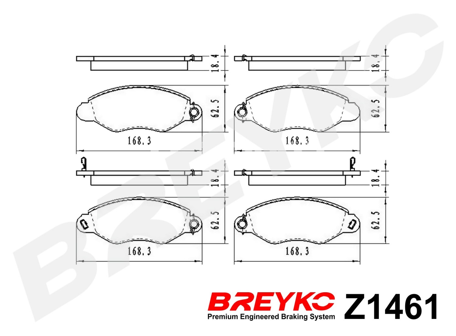 DAVID VASCO Z1461 BREYKO Brake Pad Set, disc brake