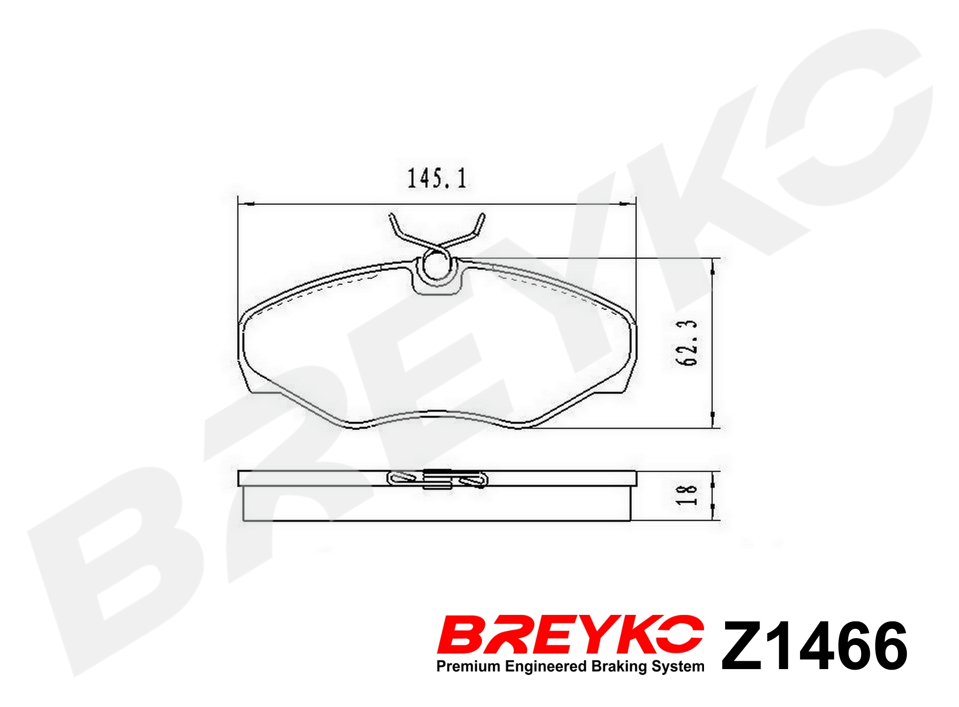 DAVID VASCO Z1466 BREYKO Brake Pad Set, disc brake