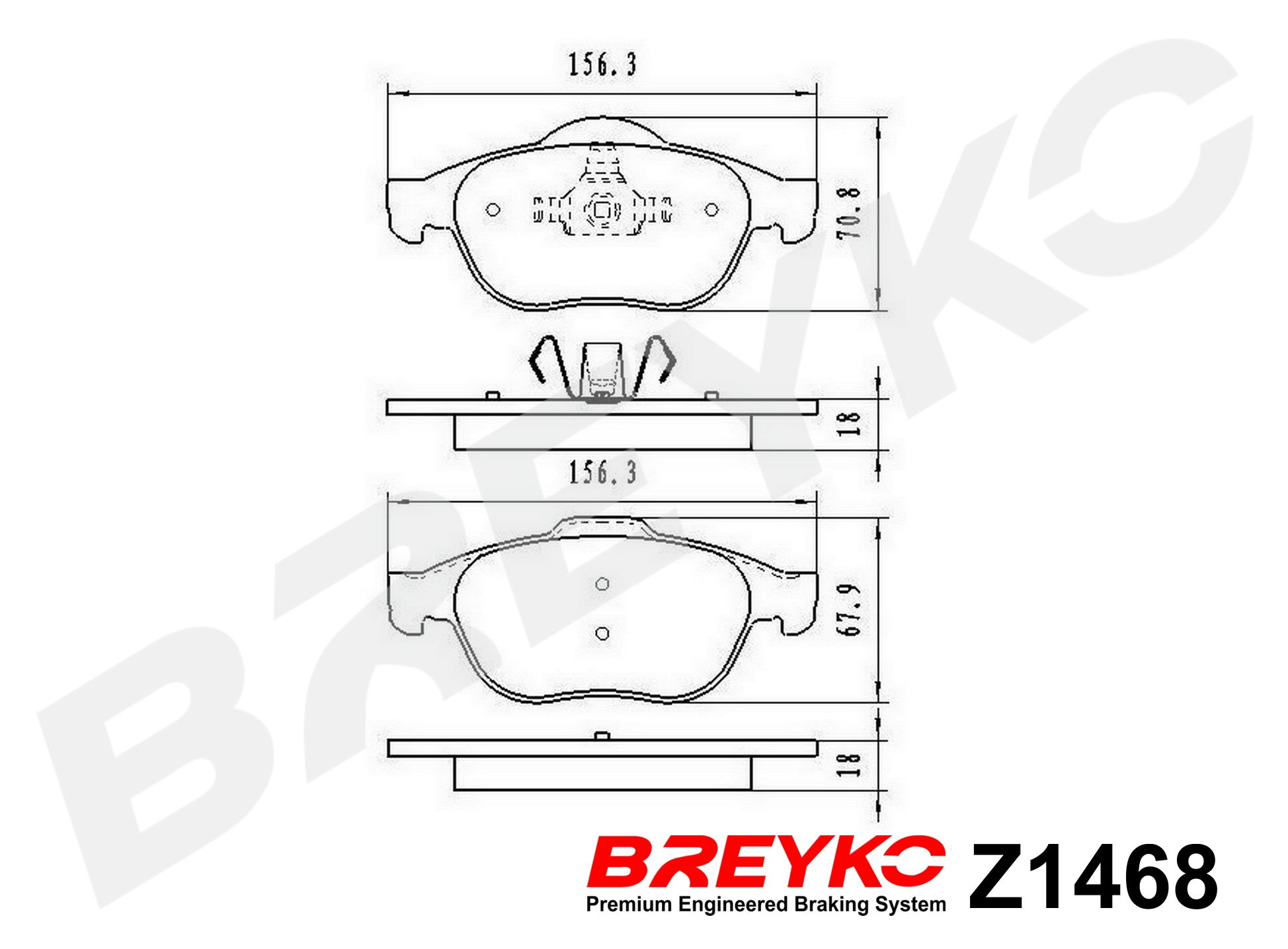 DAVID VASCO Z1468 BREYKO Brake Pad Set, disc brake