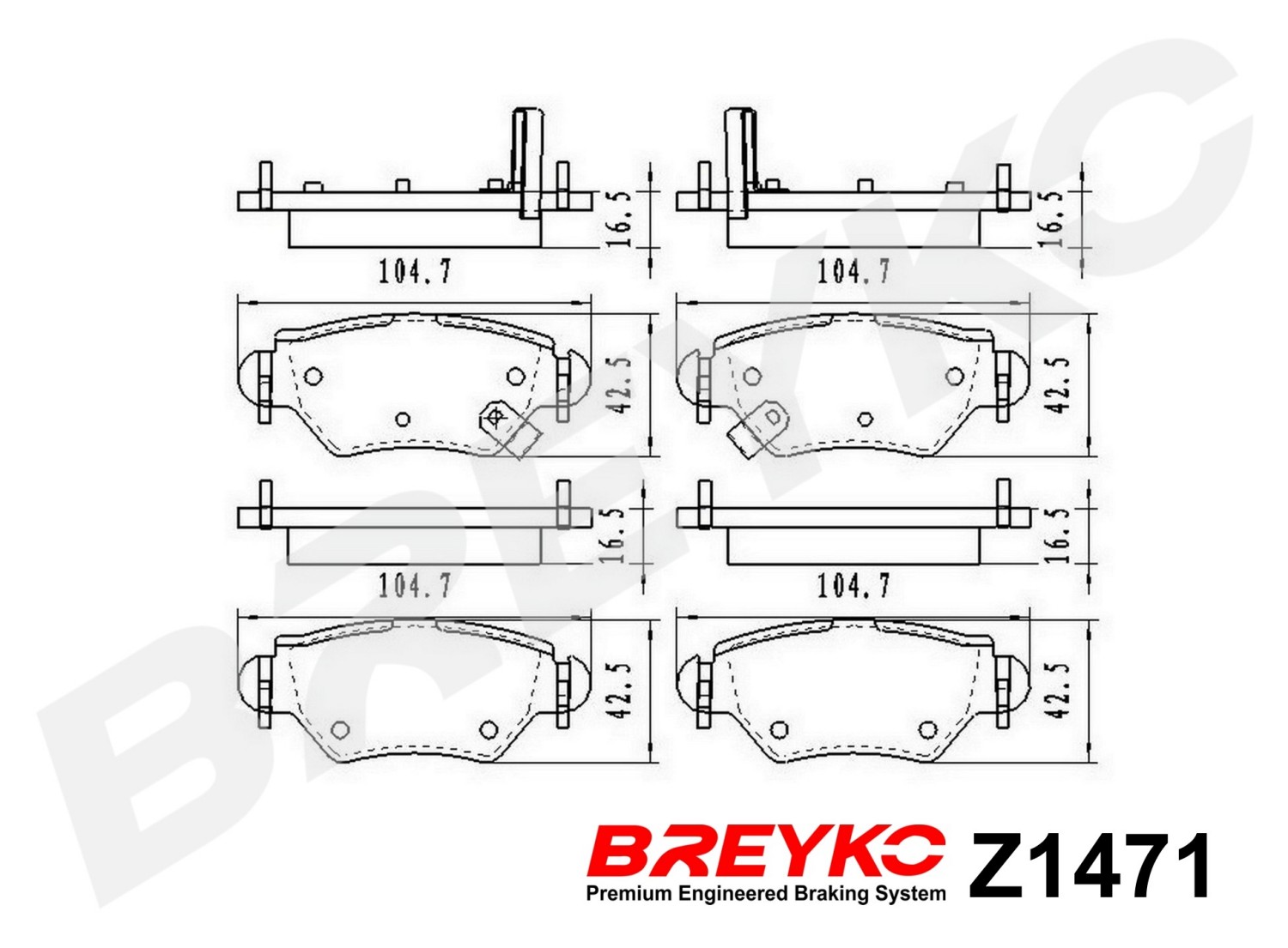 DAVID VASCO Z1471 BREYKO Brake Pad Set, disc brake