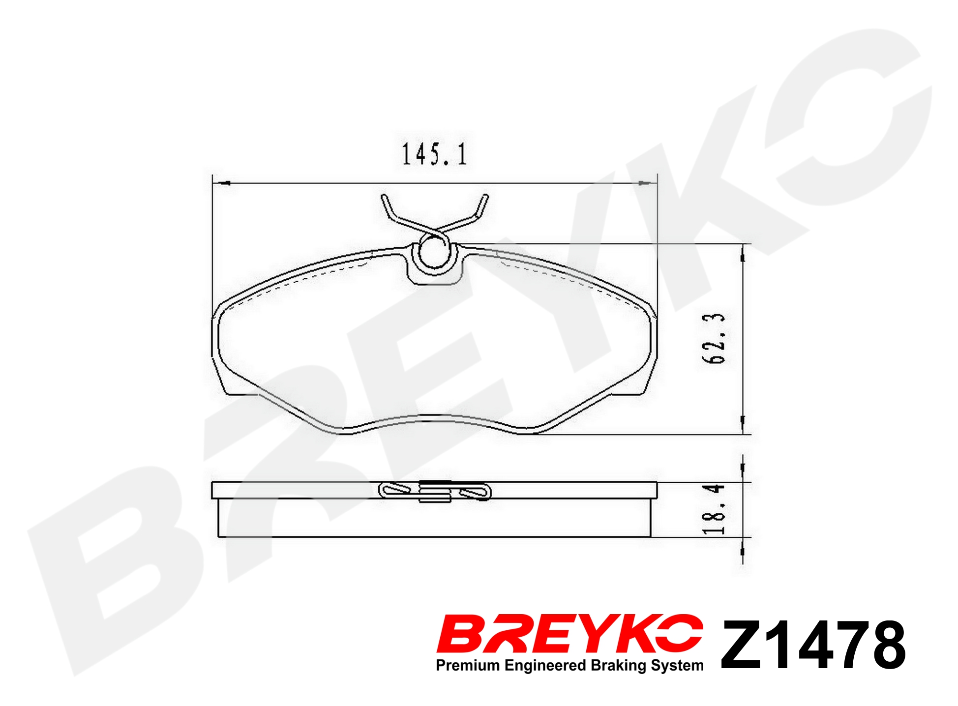 DAVID VASCO Z1478 BREYKO Brake Pad Set, disc brake
