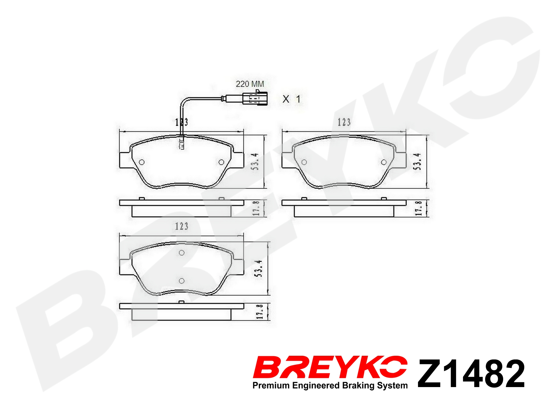 DAVID VASCO Z1482 BREYKO Brake Pad Set, disc brake