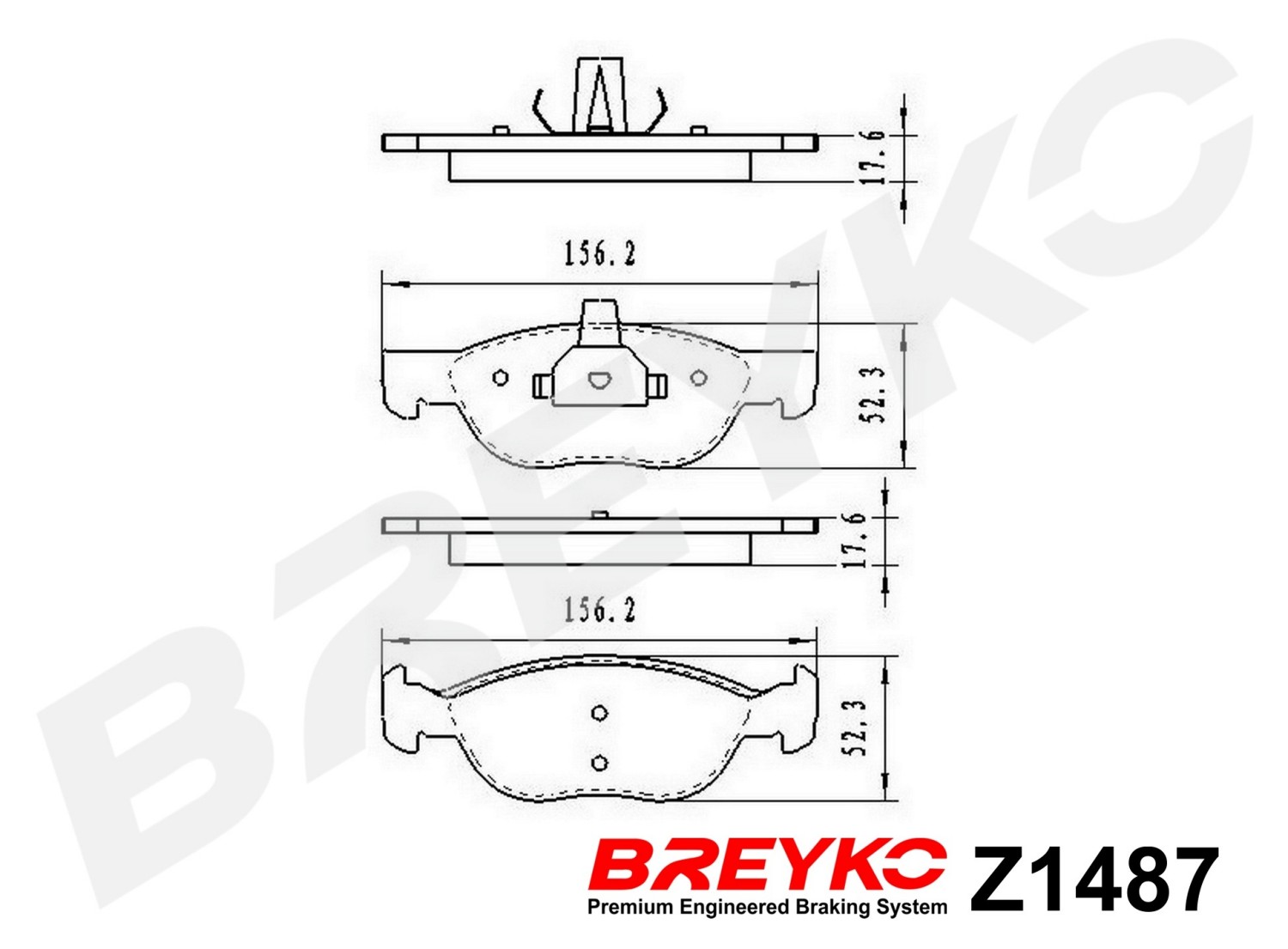 DAVID VASCO Z1487 BREYKO Brake Pad Set, disc brake