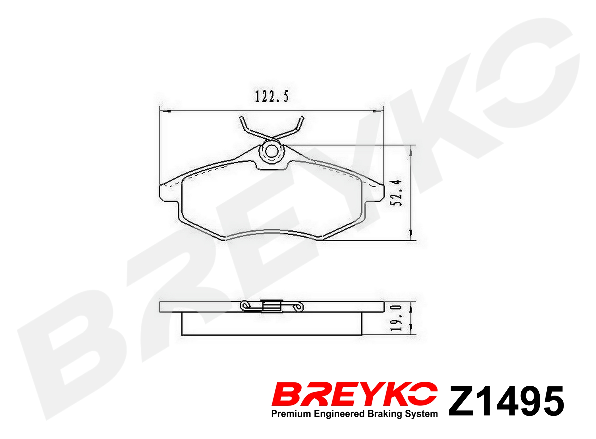 DAVID VASCO Z1495 BREYKO Brake Pad Set, disc brake