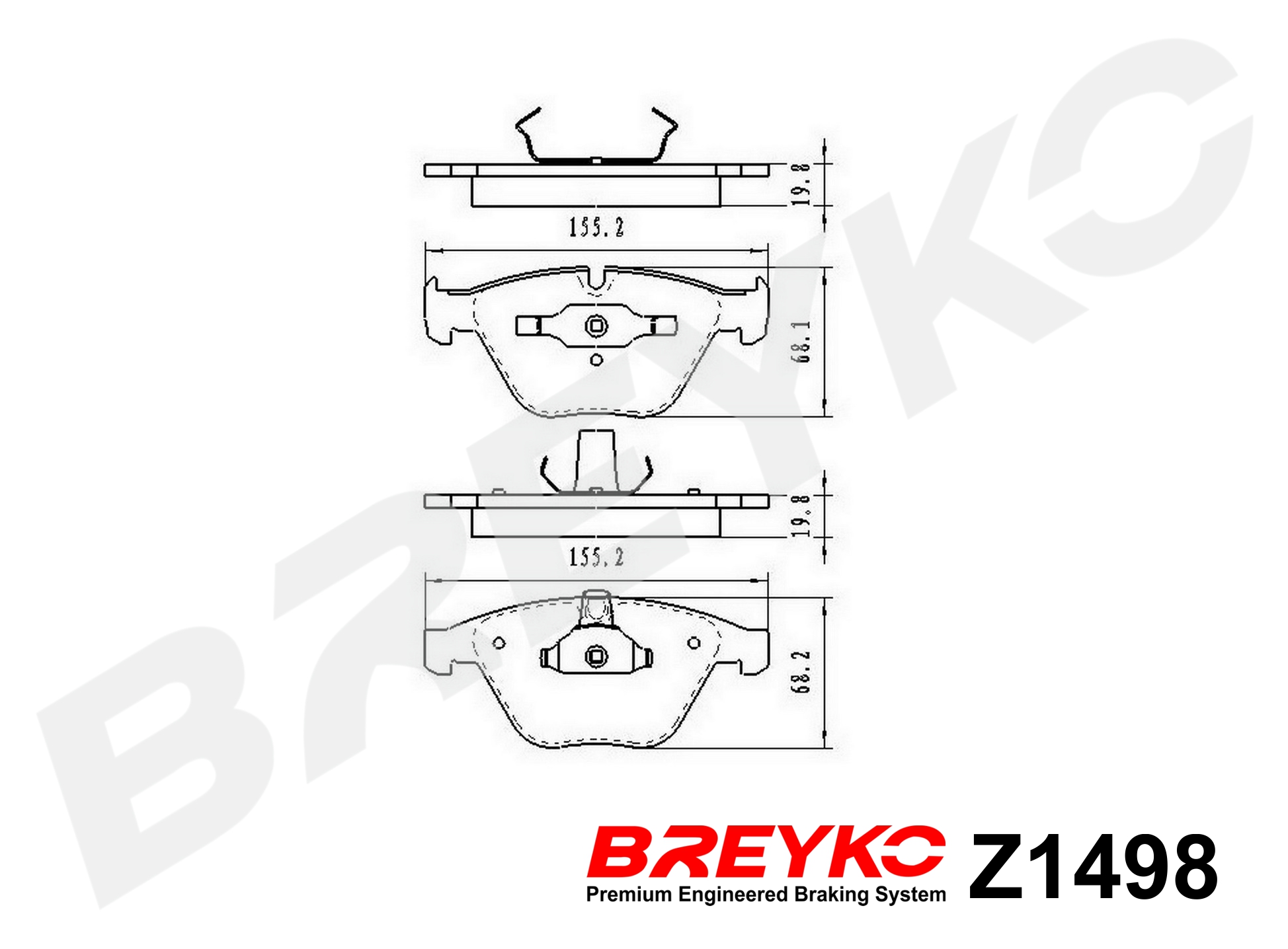DAVID VASCO Z1498 BREYKO Brake Pad Set, disc brake