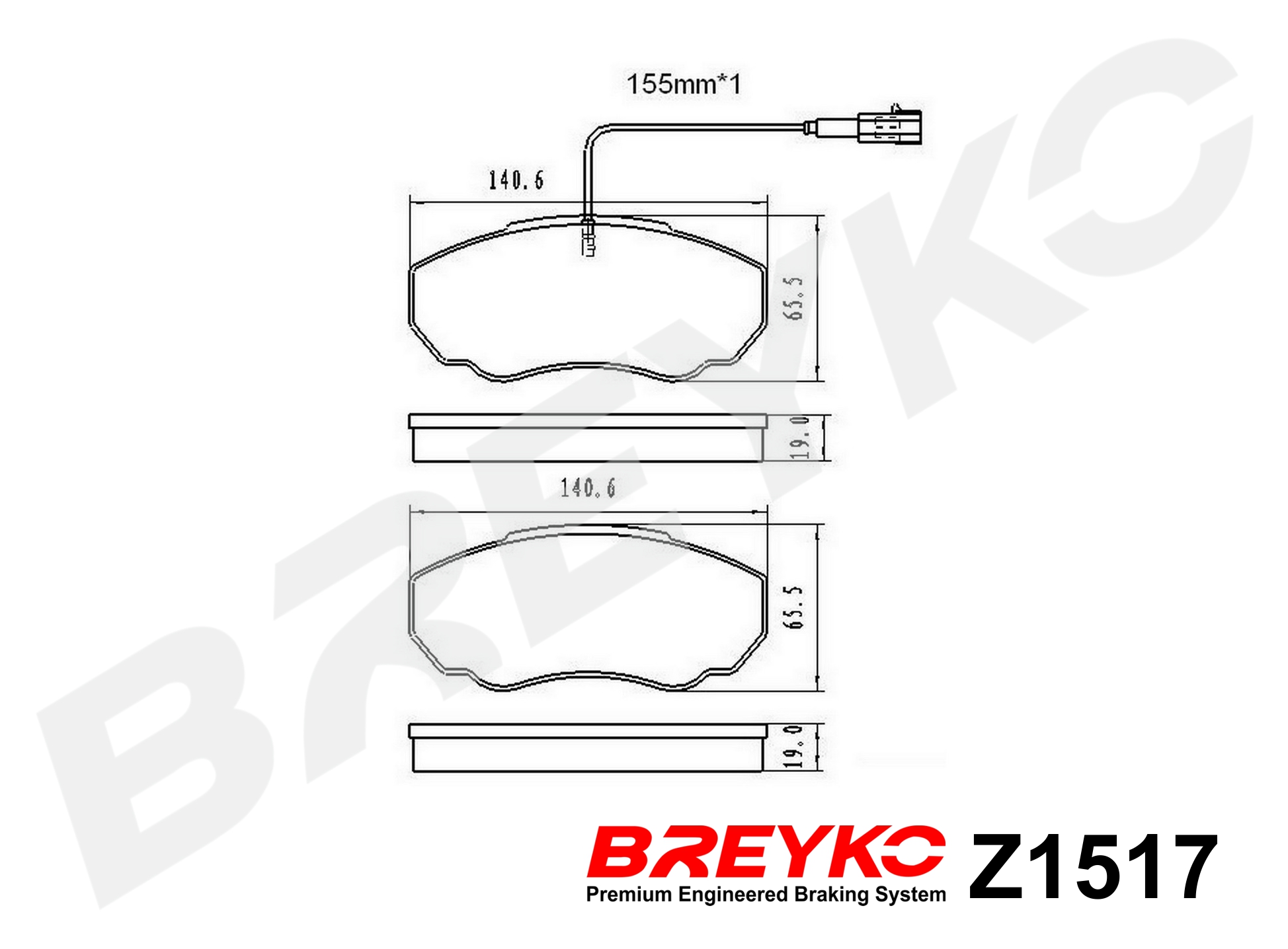 DAVID VASCO Z1517 BREYKO Brake Pad Set, disc brake