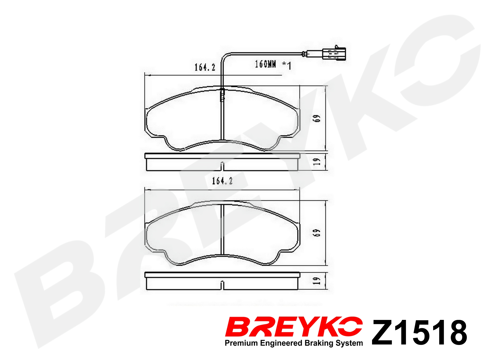 DAVID VASCO Z1518 BREYKO Brake Pad Set, disc brake