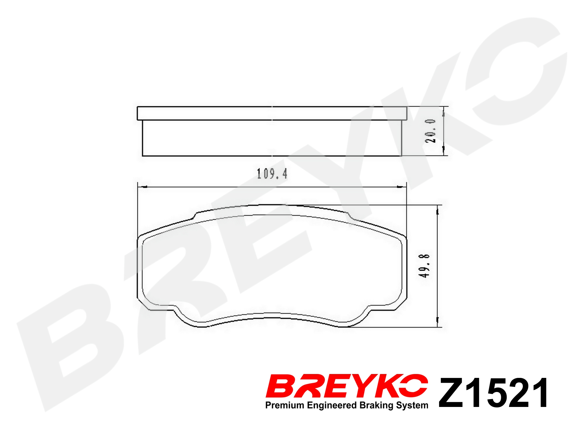 DAVID VASCO Z1521 BREYKO Brake Pad Set, disc brake