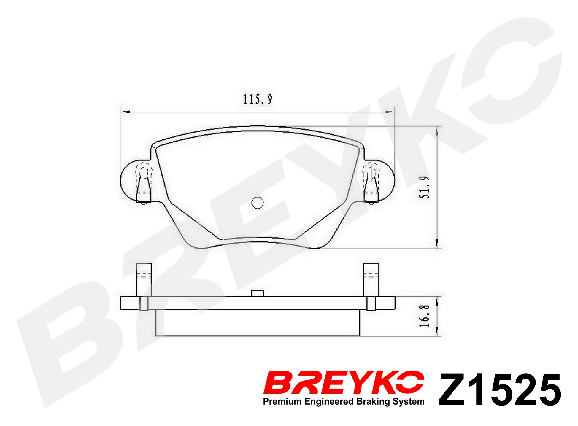 DAVID VASCO Z1525 BREYKO Brake Pad Set, disc brake