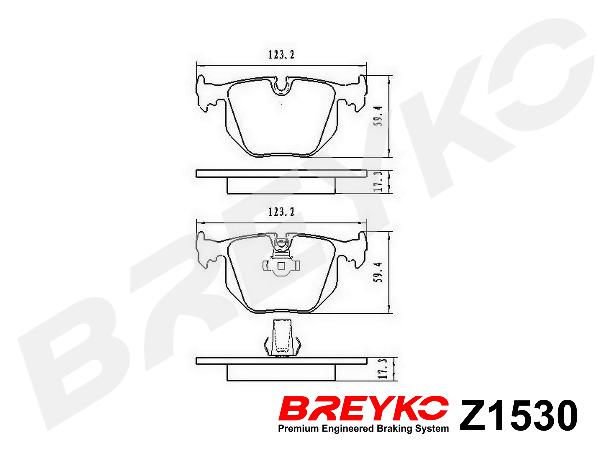 DAVID VASCO Z1530 BREYKO Brake Pad Set, disc brake