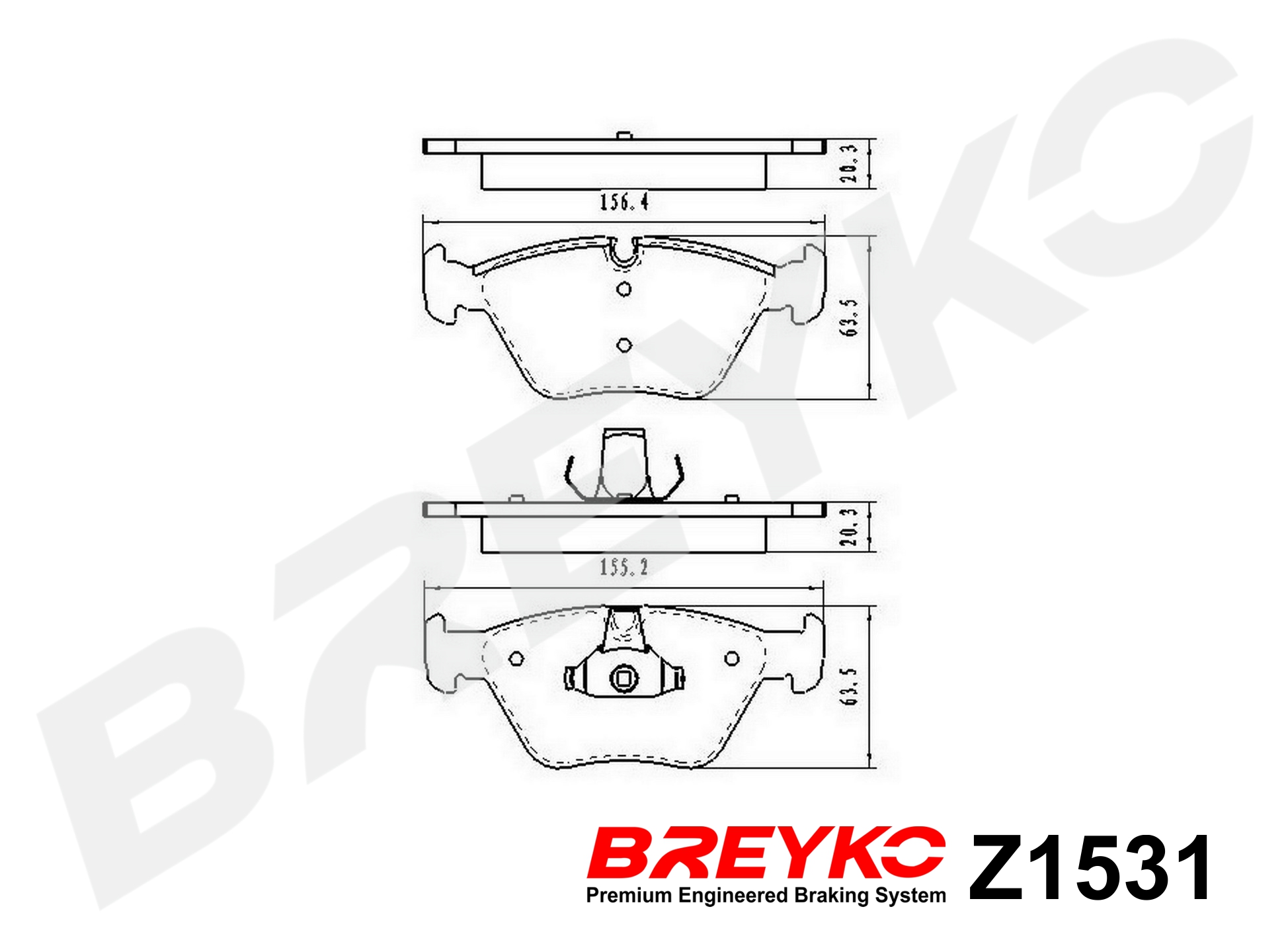 DAVID VASCO Z1531 BREYKO Brake Pad Set, disc brake