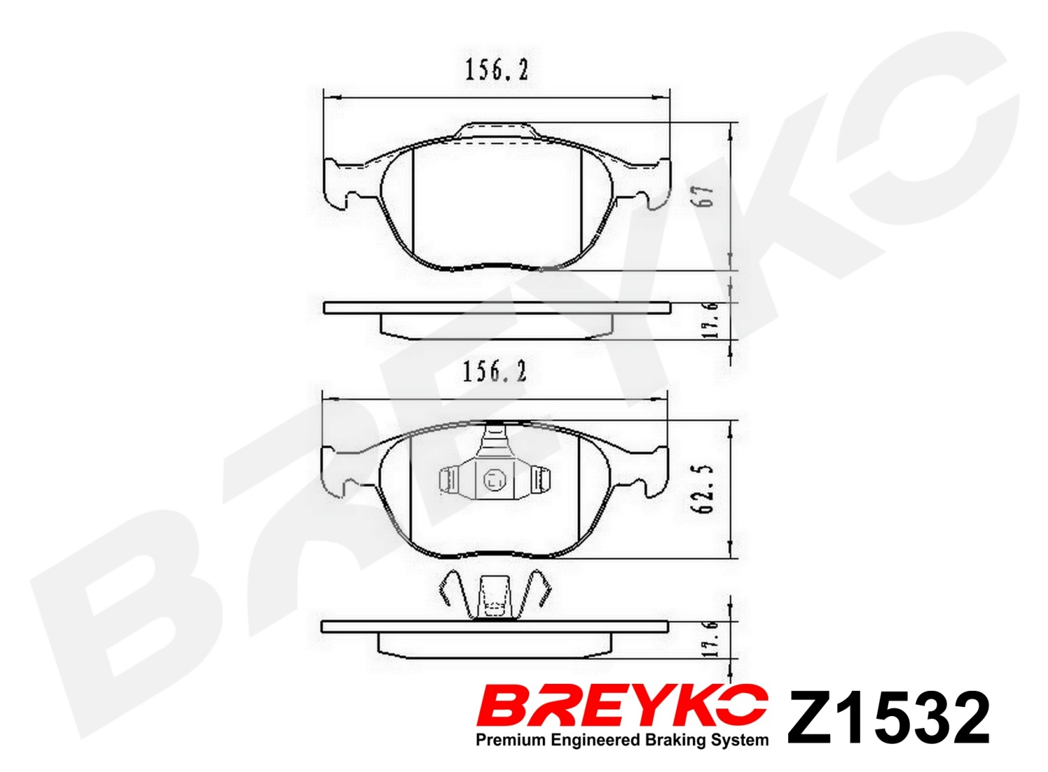 DAVID VASCO Z1532 BREYKO Brake Pad Set, disc brake