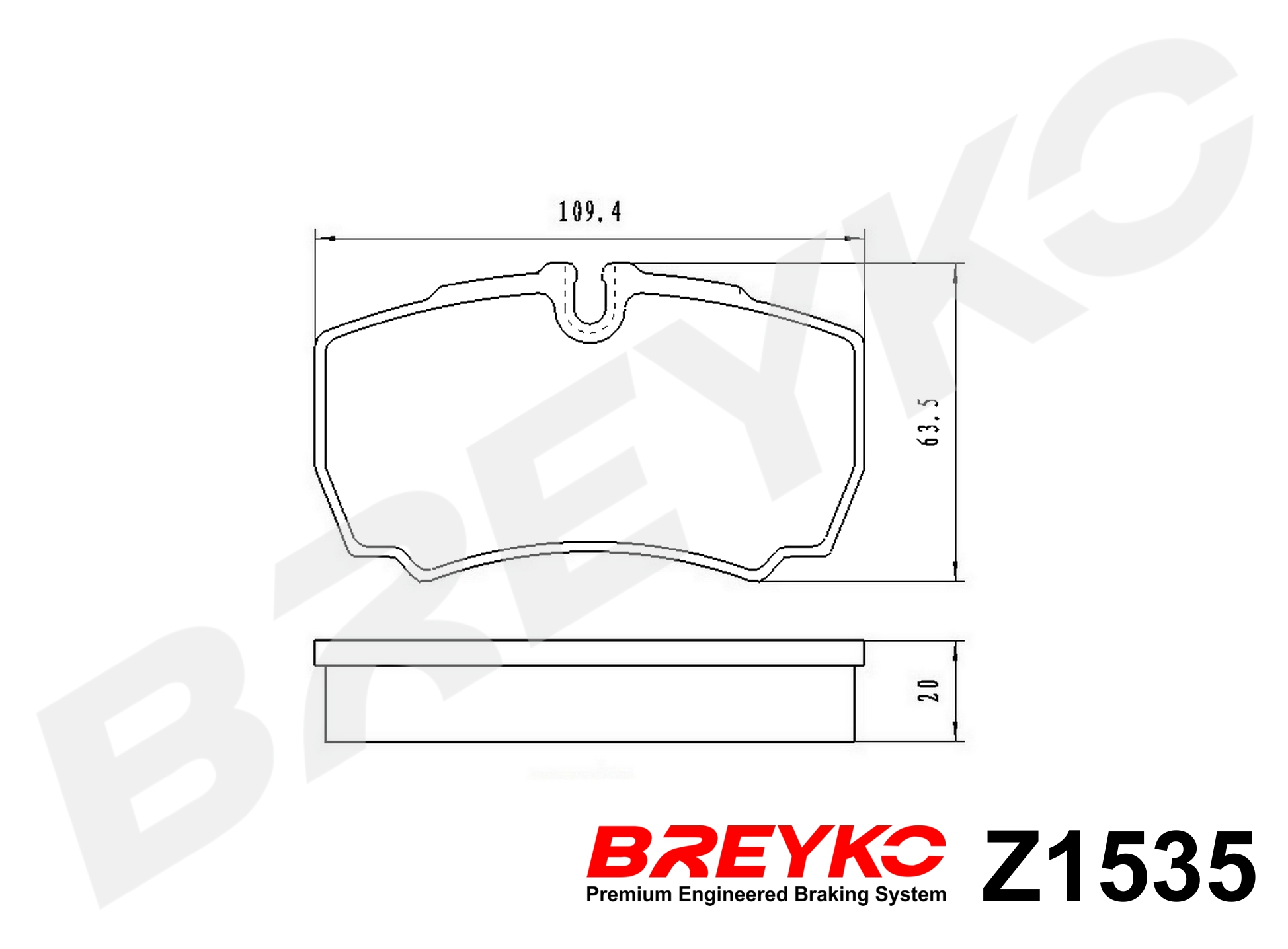 DAVID VASCO Z1535 BREYKO Brake Pad Set, disc brake