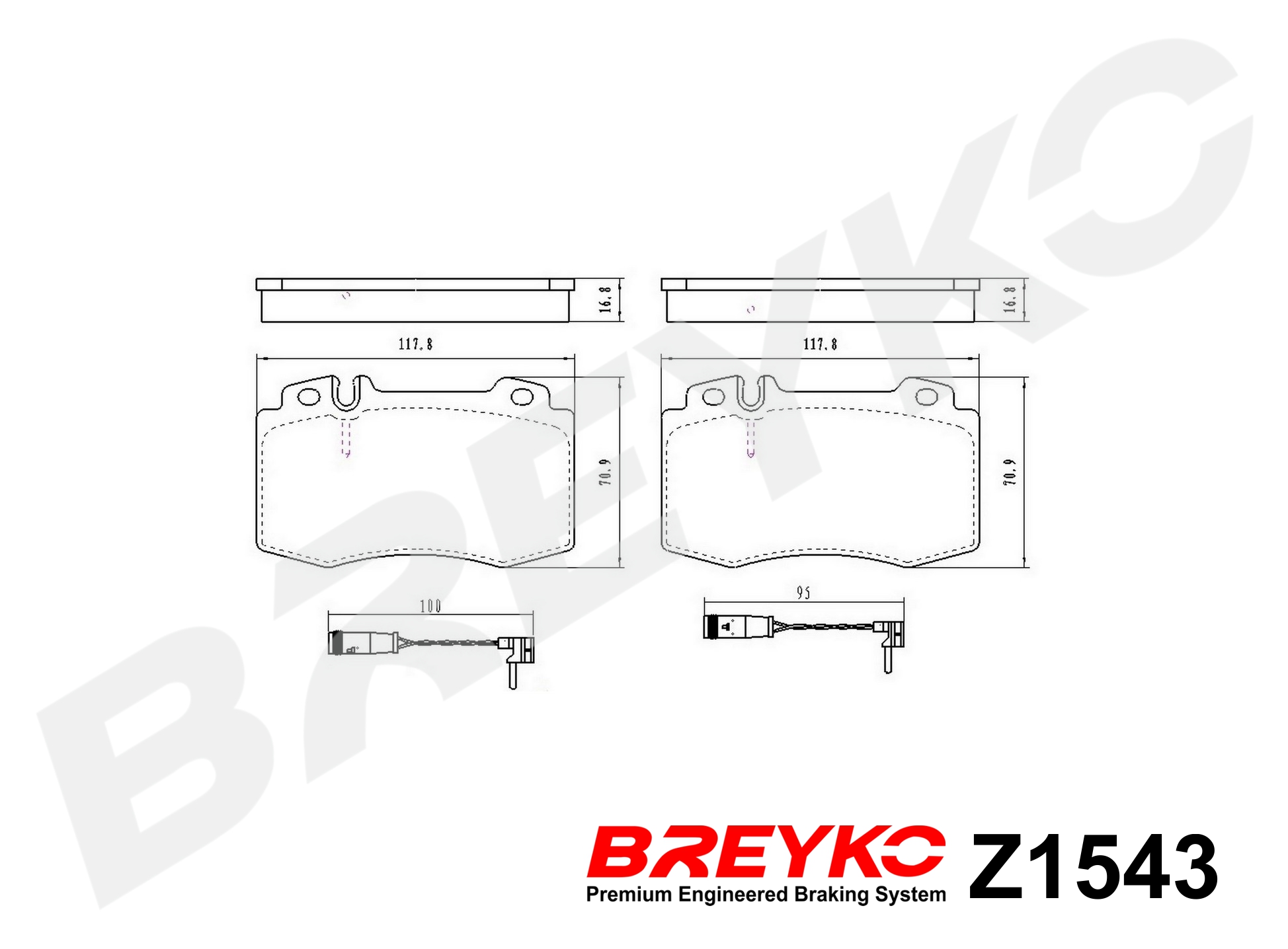 DAVID VASCO Z1543 BREYKO Brake Pad Set, disc brake