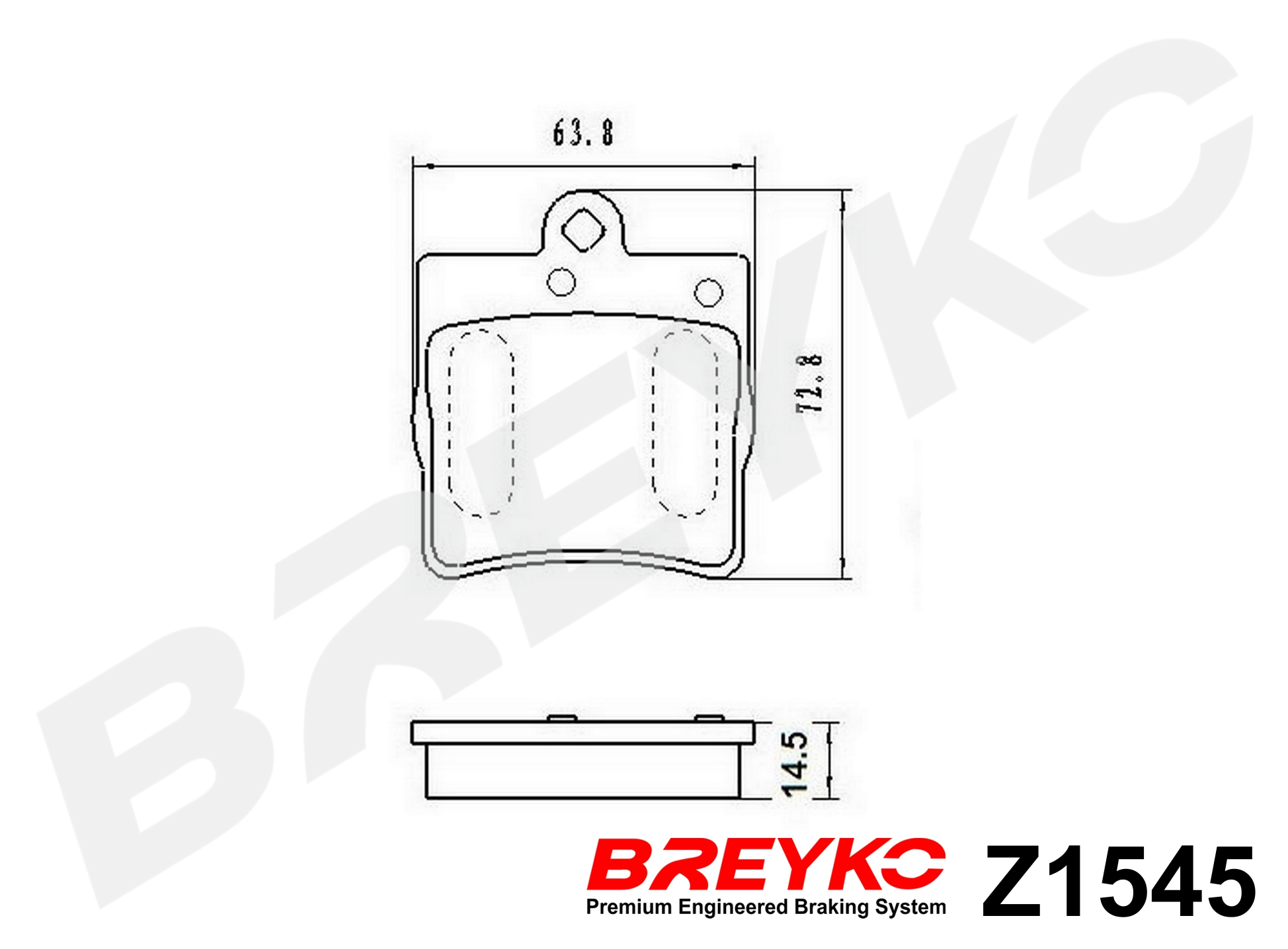 DAVID VASCO Z1545 BREYKO Brake Pad Set, disc brake