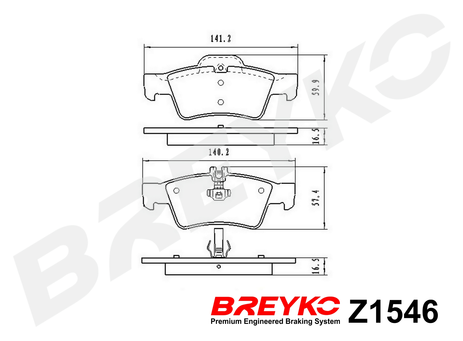 DAVID VASCO Z1546 BREYKO Brake Pad Set, disc brake