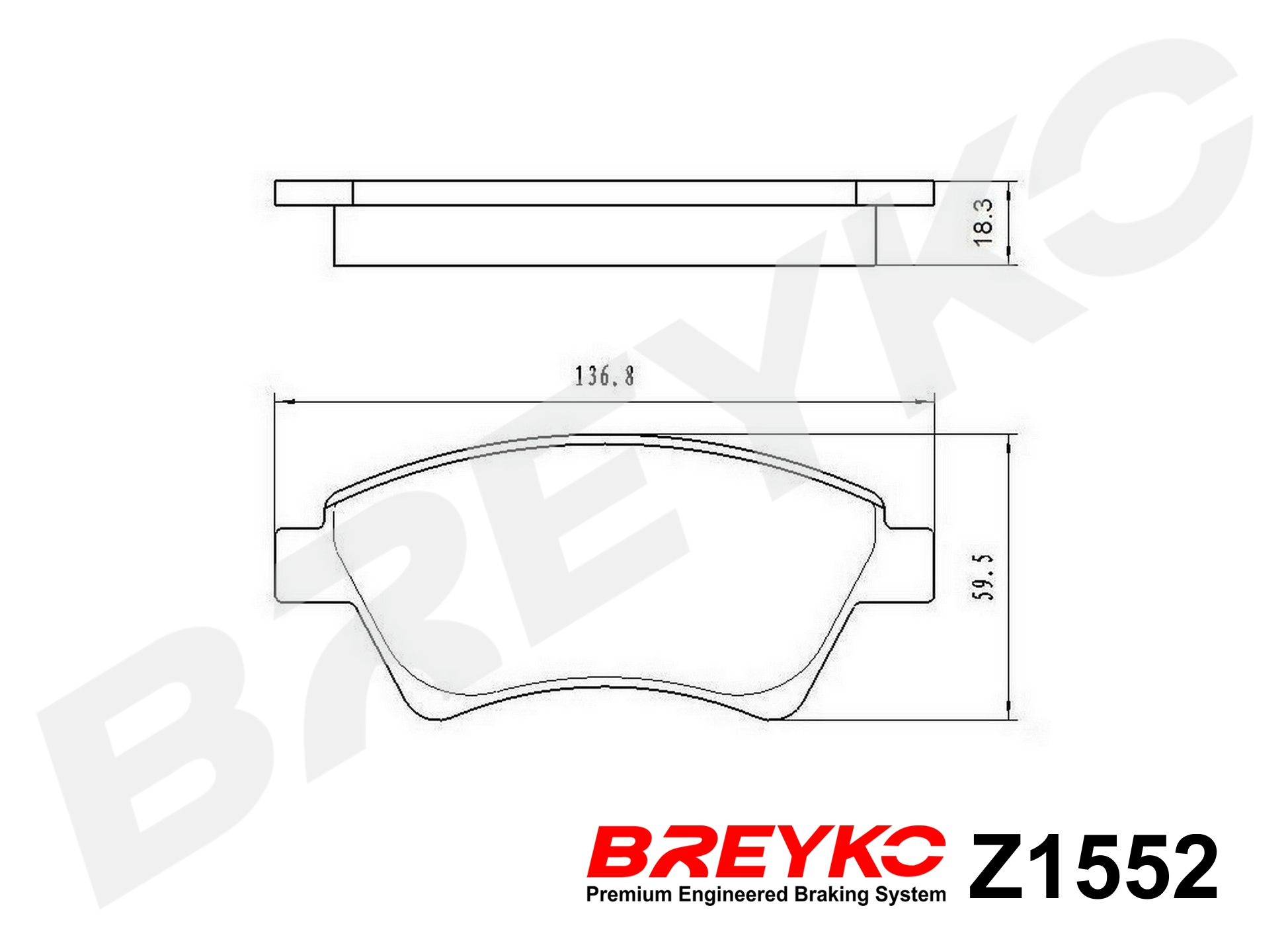 DAVID VASCO Z1552 BREYKO Brake Pad Set, disc brake