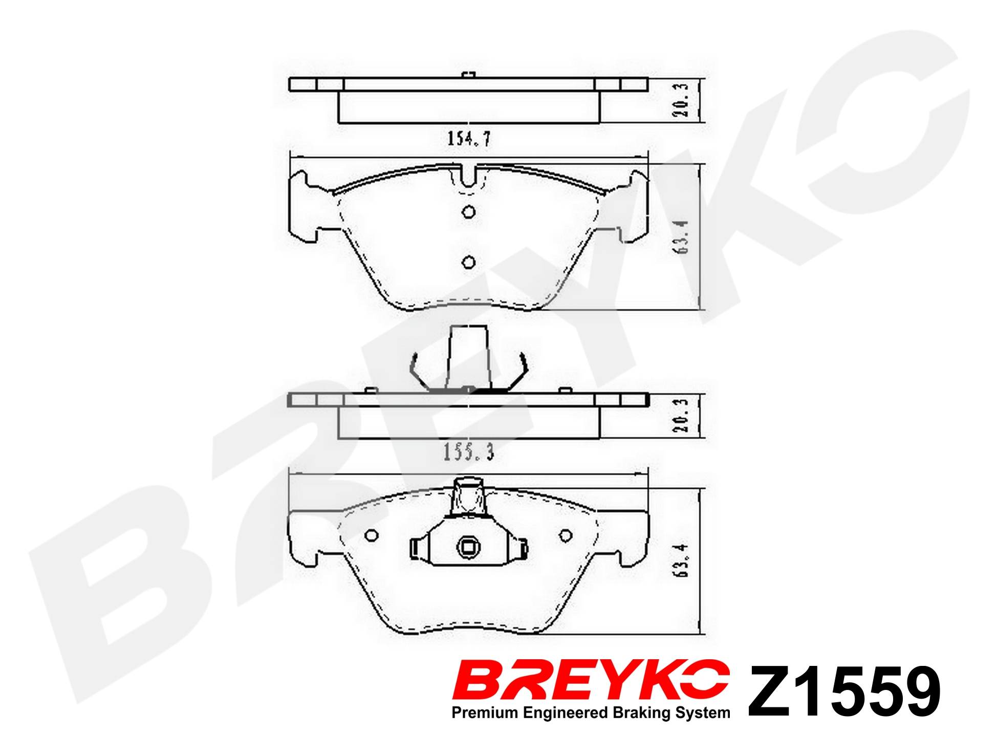 DAVID VASCO Z1559 BREYKO Brake Pad Set, disc brake