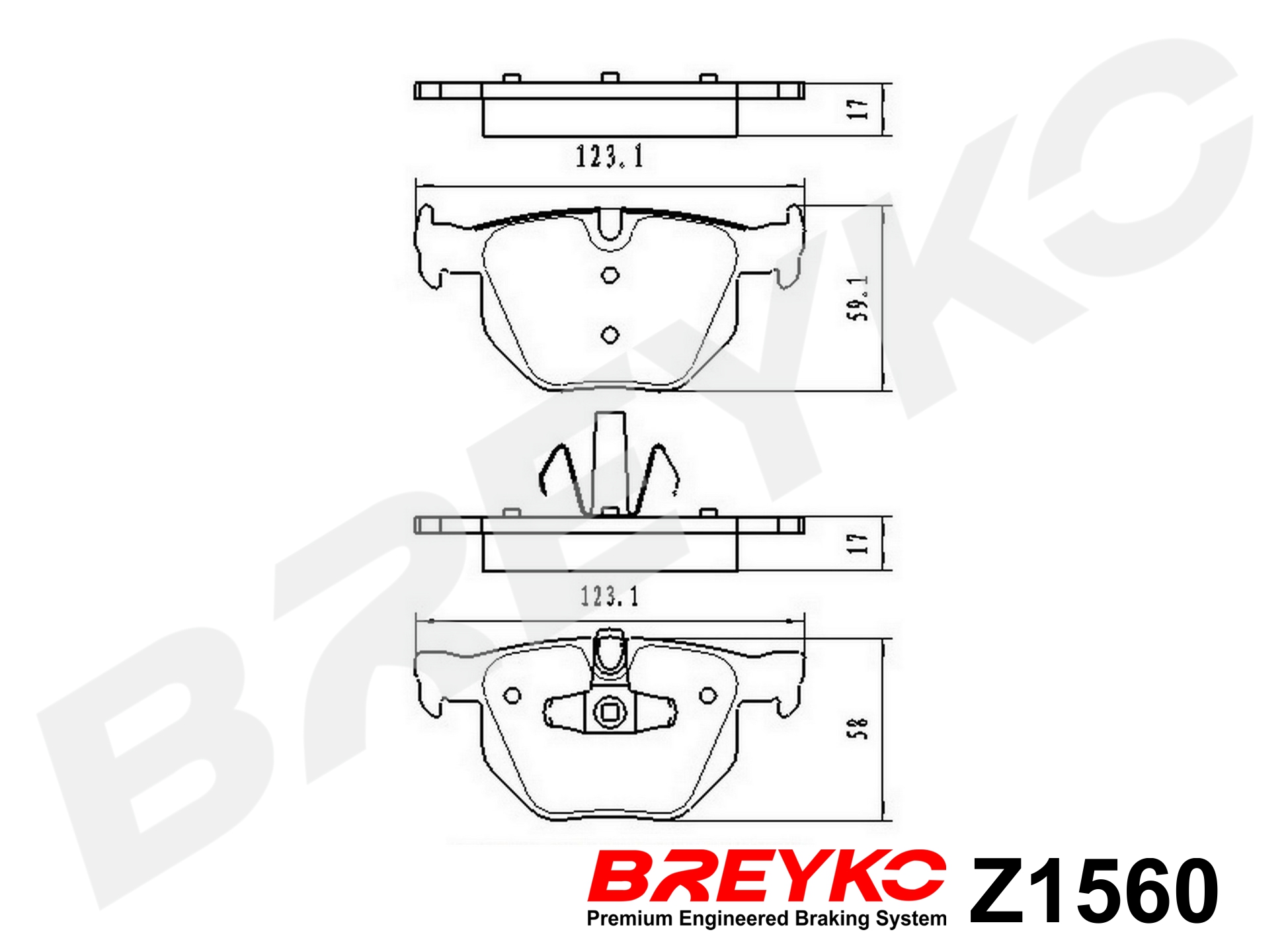 DAVID VASCO Z1560 BREYKO Brake Pad Set, disc brake