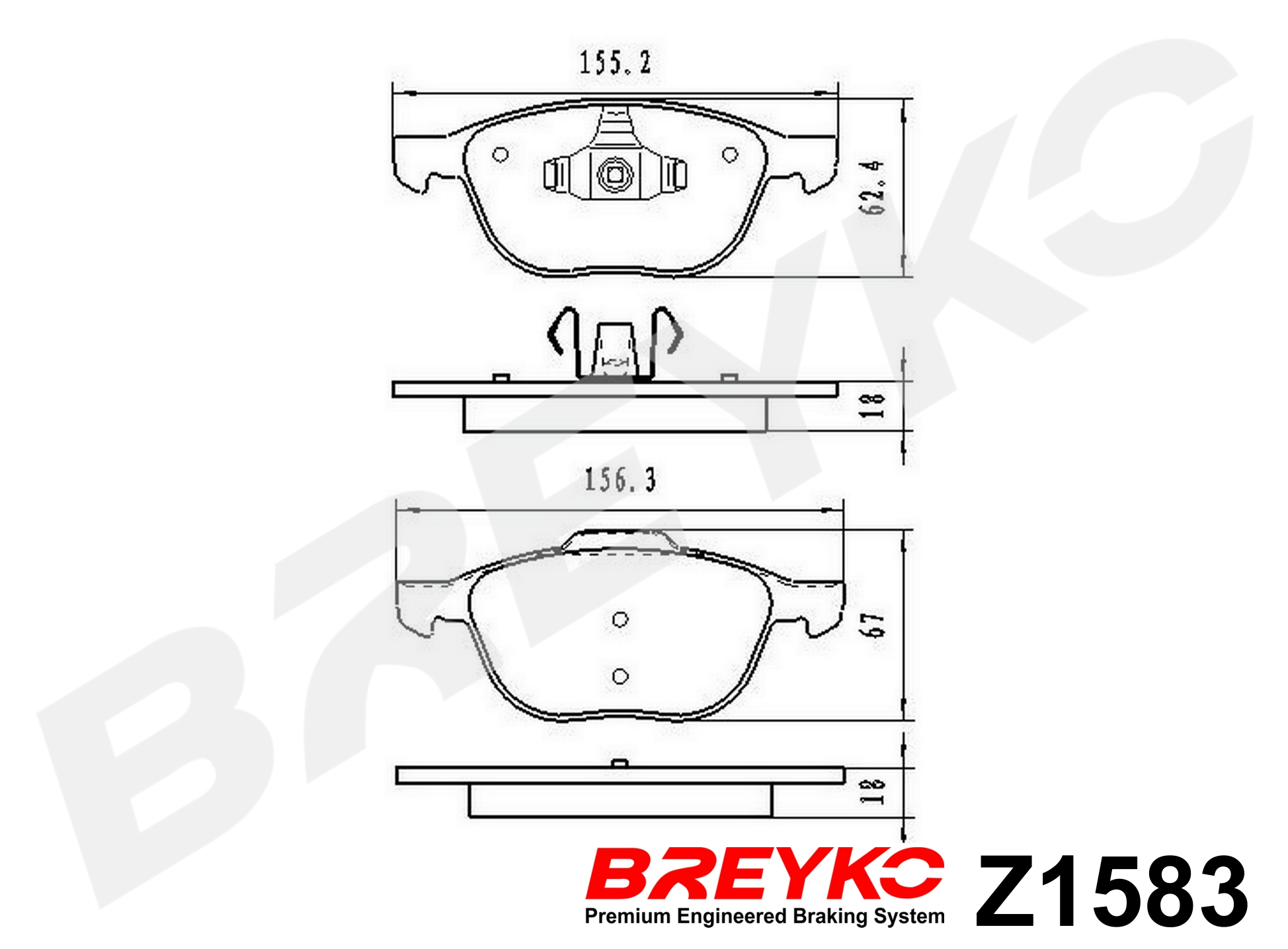 DAVID VASCO Z1583 BREYKO Brake Pad Set, disc brake