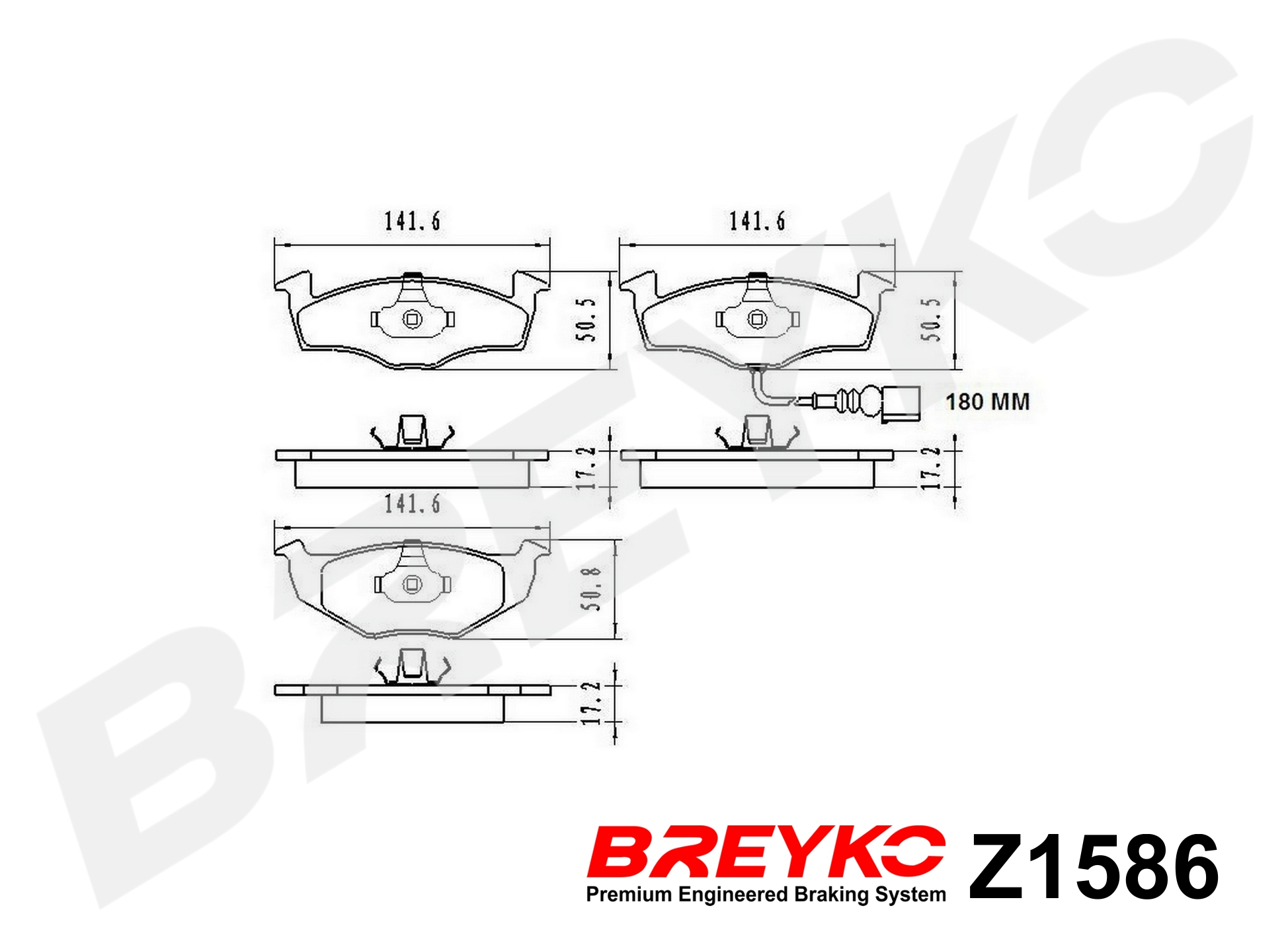 DAVID VASCO Z1586 BREYKO Brake Pad Set, disc brake