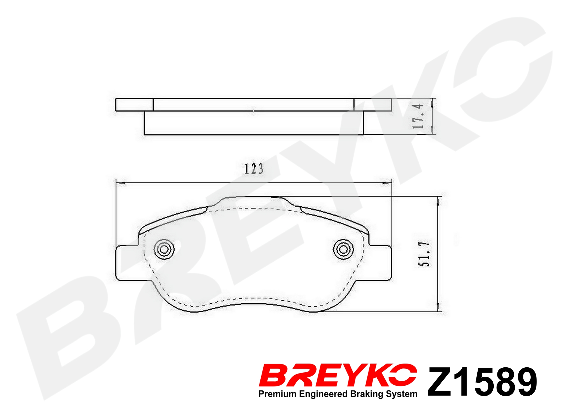 DAVID VASCO Z1589 BREYKO Brake Pad Set, disc brake