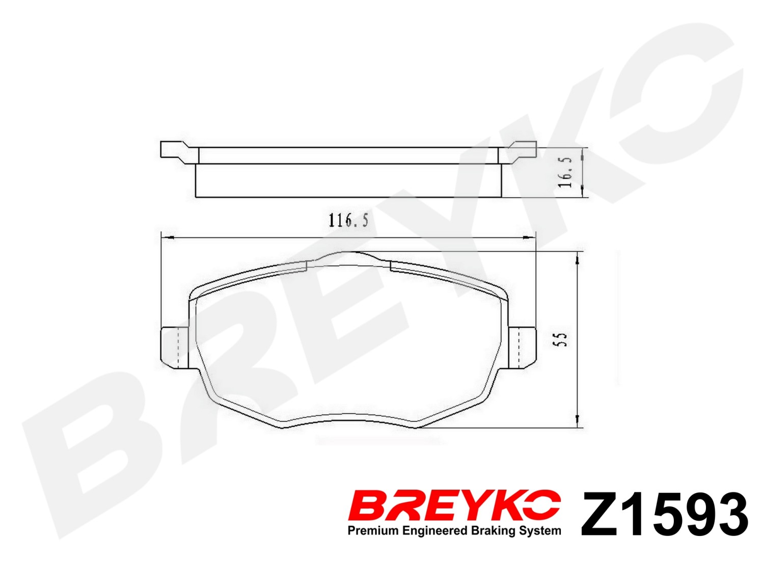 DAVID VASCO Z1593 BREYKO Brake Pad Set, disc brake