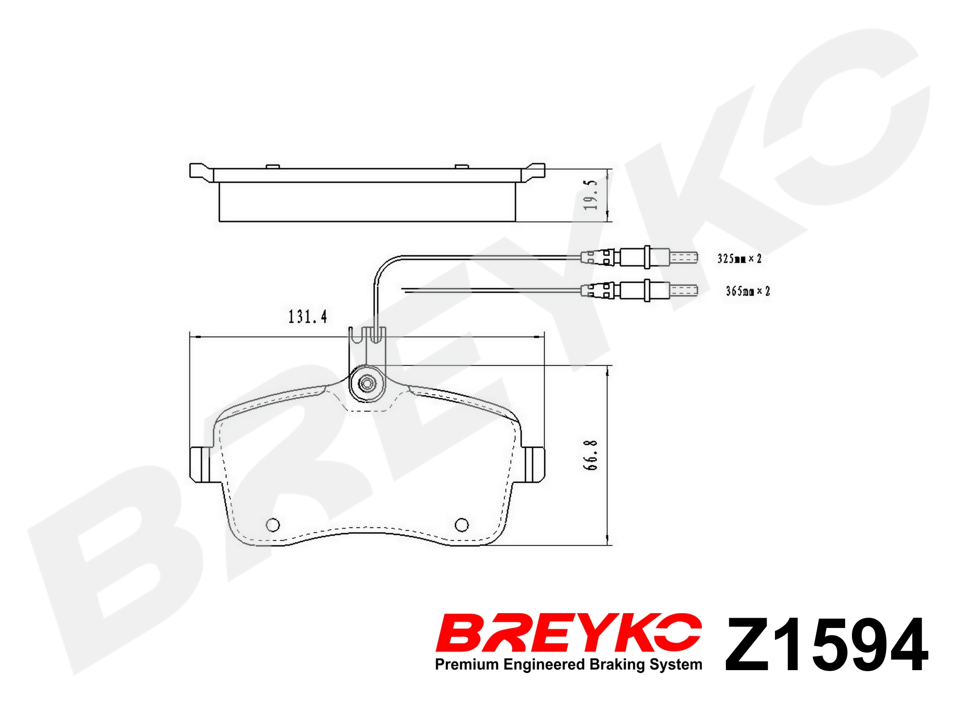 DAVID VASCO Z1594 BREYKO Brake Pad Set, disc brake