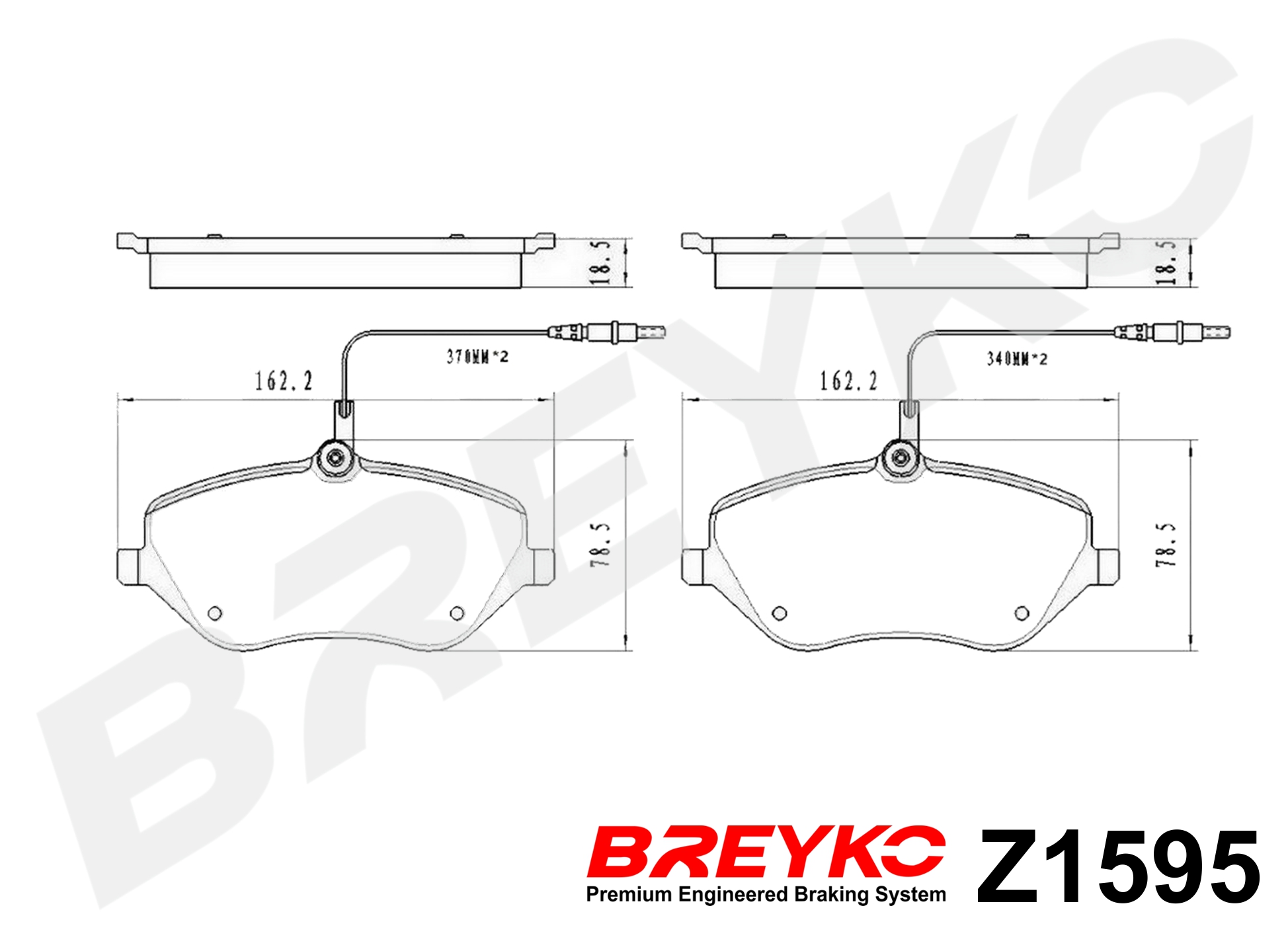 DAVID VASCO Z1595 BREYKO Brake Pad Set, disc brake