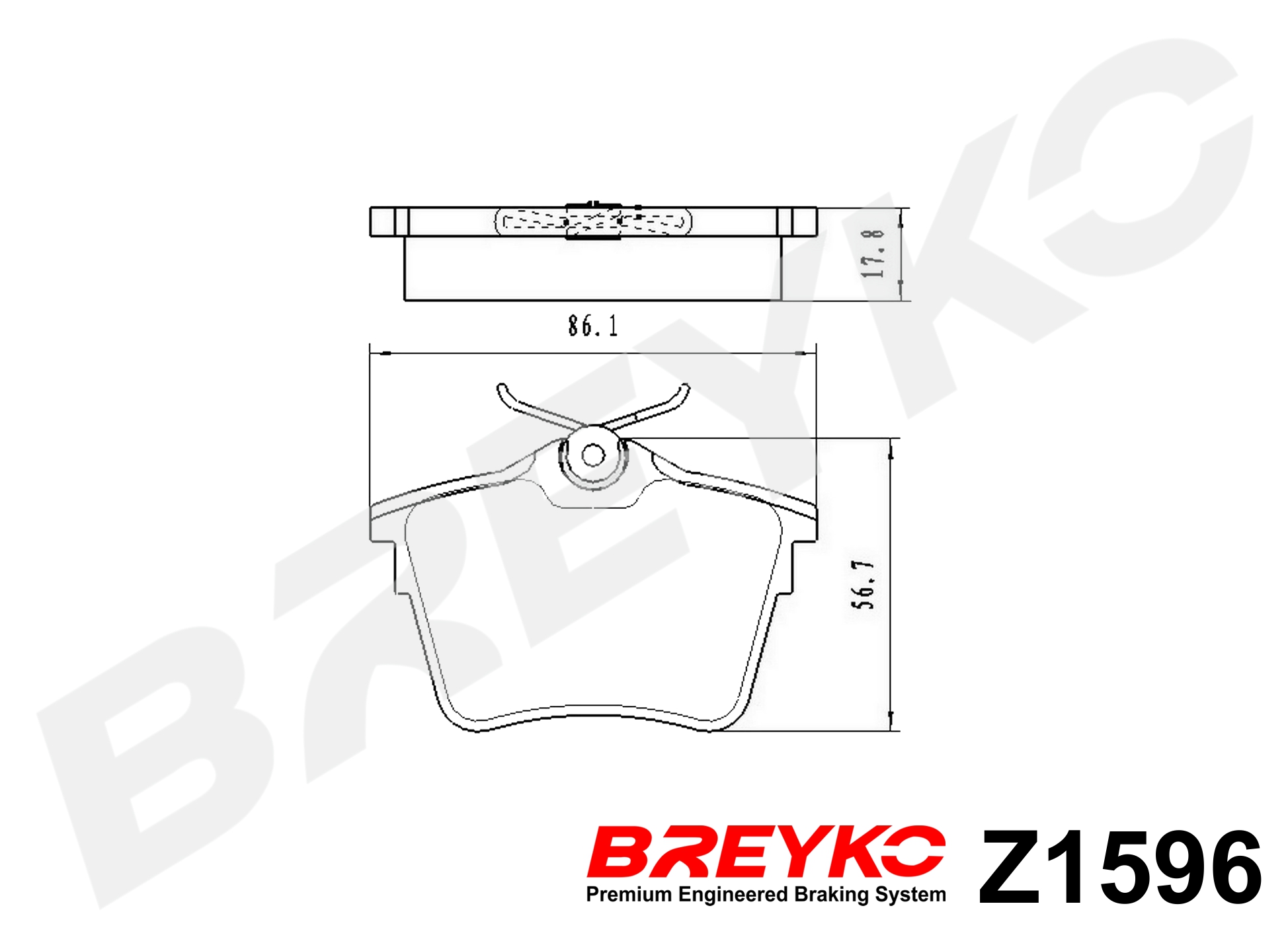 DAVID VASCO Z1596 BREYKO Brake Pad Set, disc brake