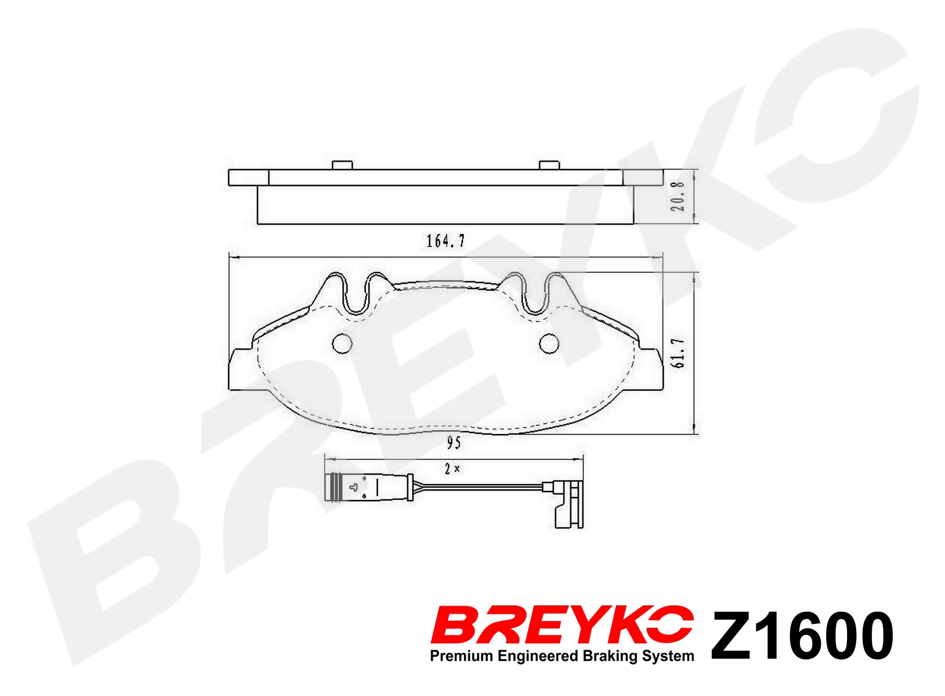 DAVID VASCO Z1600 BREYKO Brake Pad Set, disc brake
